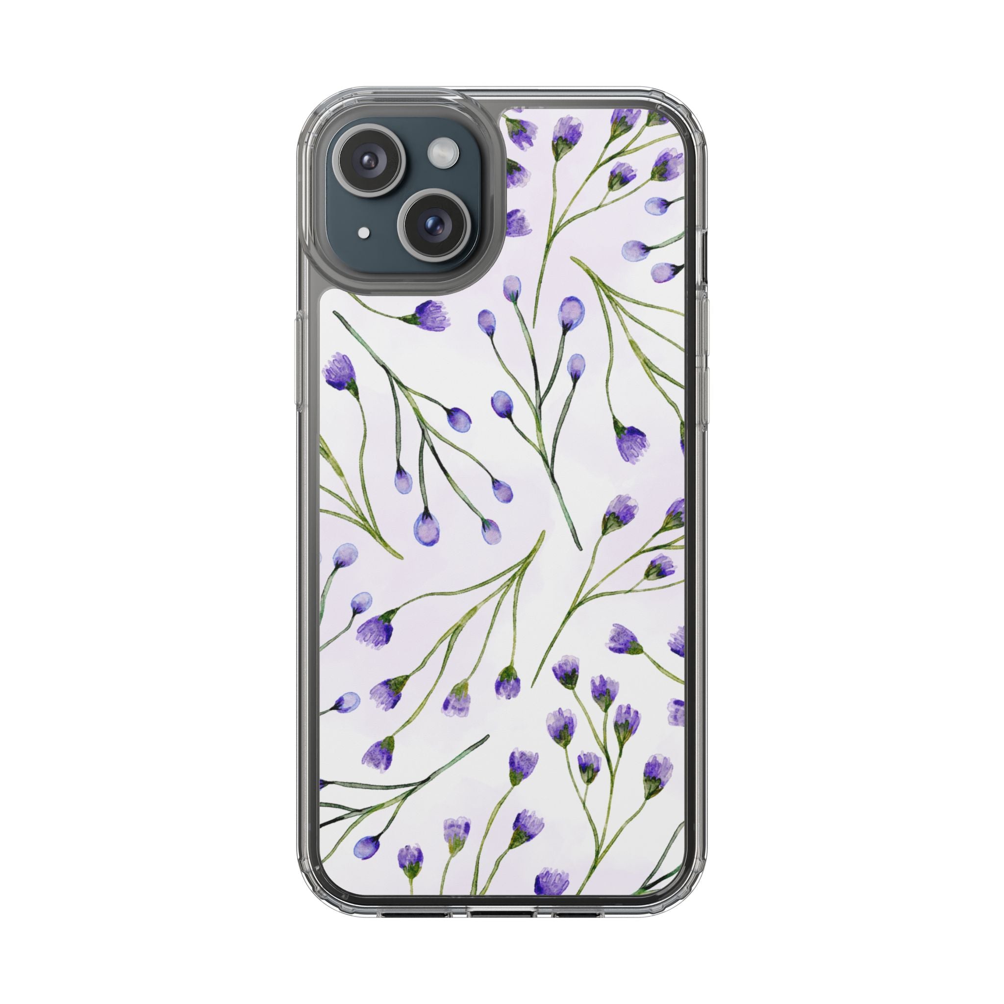Purple Flower Pattern Phone Case – Aesthetic Floral Protective Cover, Slim Lightweight Design for Women & Girls | iPhone and Samsung