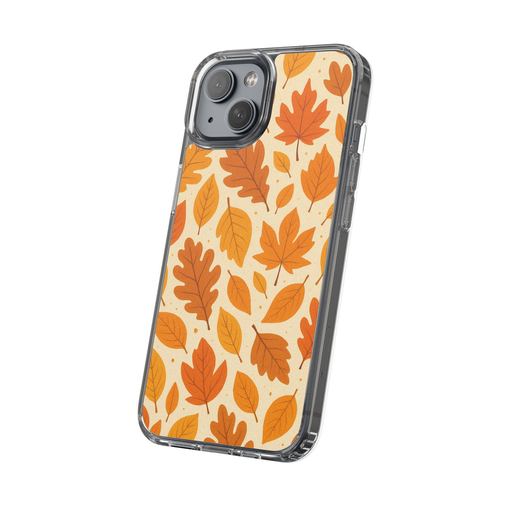 Autumn-Inspired Clear Phone Case | Fall Leaves Design | iPhone, Samsung, Seasonal Gift, Nature Lovers, Phone Accessory