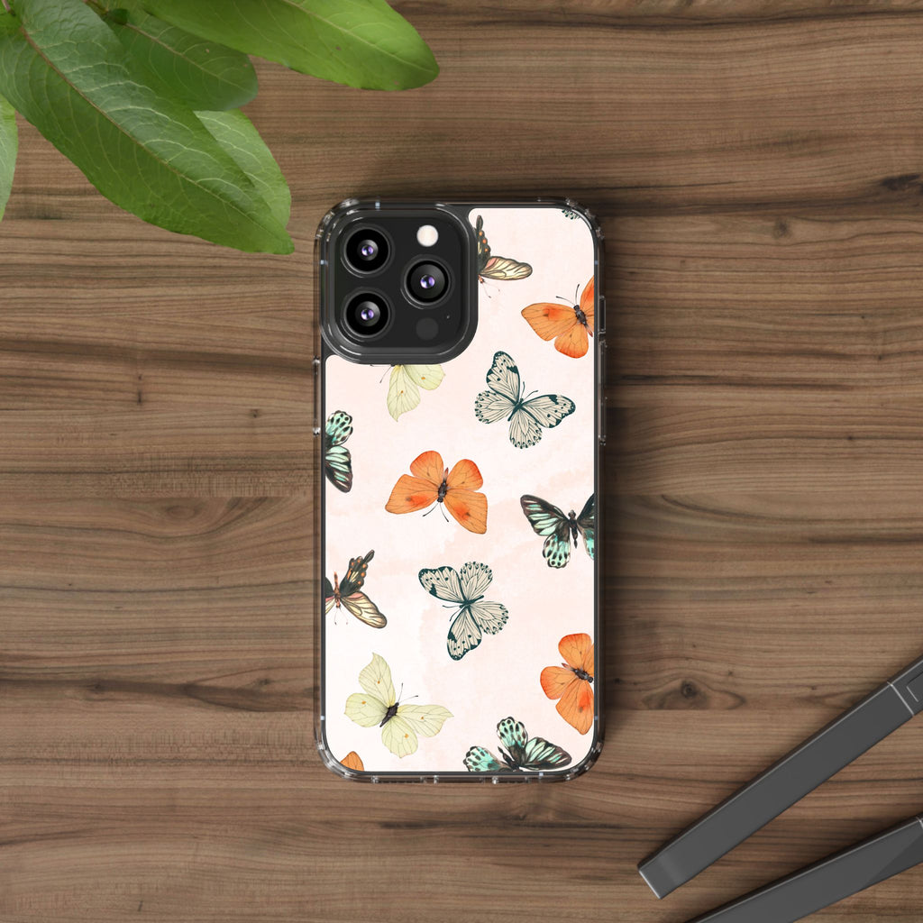 Butterfly Pattern Aesthetic Phone Case – Slim Lightweight Protective Cover, Cute Colorful Design for Women & Girls