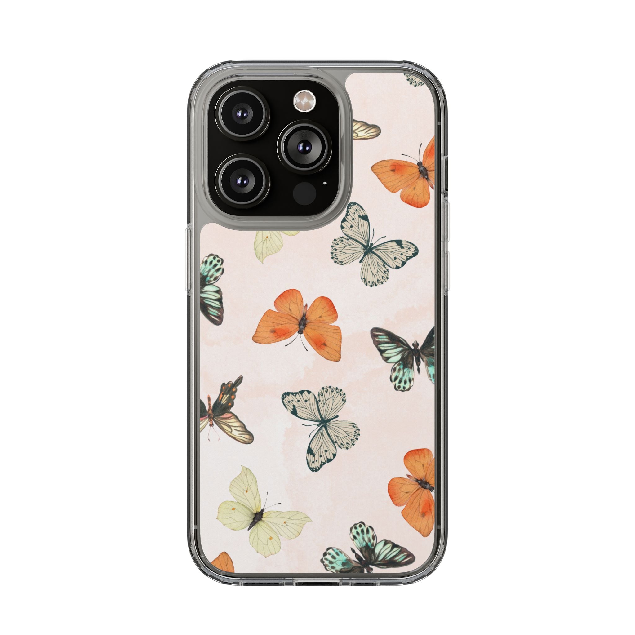Butterfly Pattern Aesthetic Phone Case – Slim Lightweight Protective Cover, Cute Colorful Design for Women & Girls