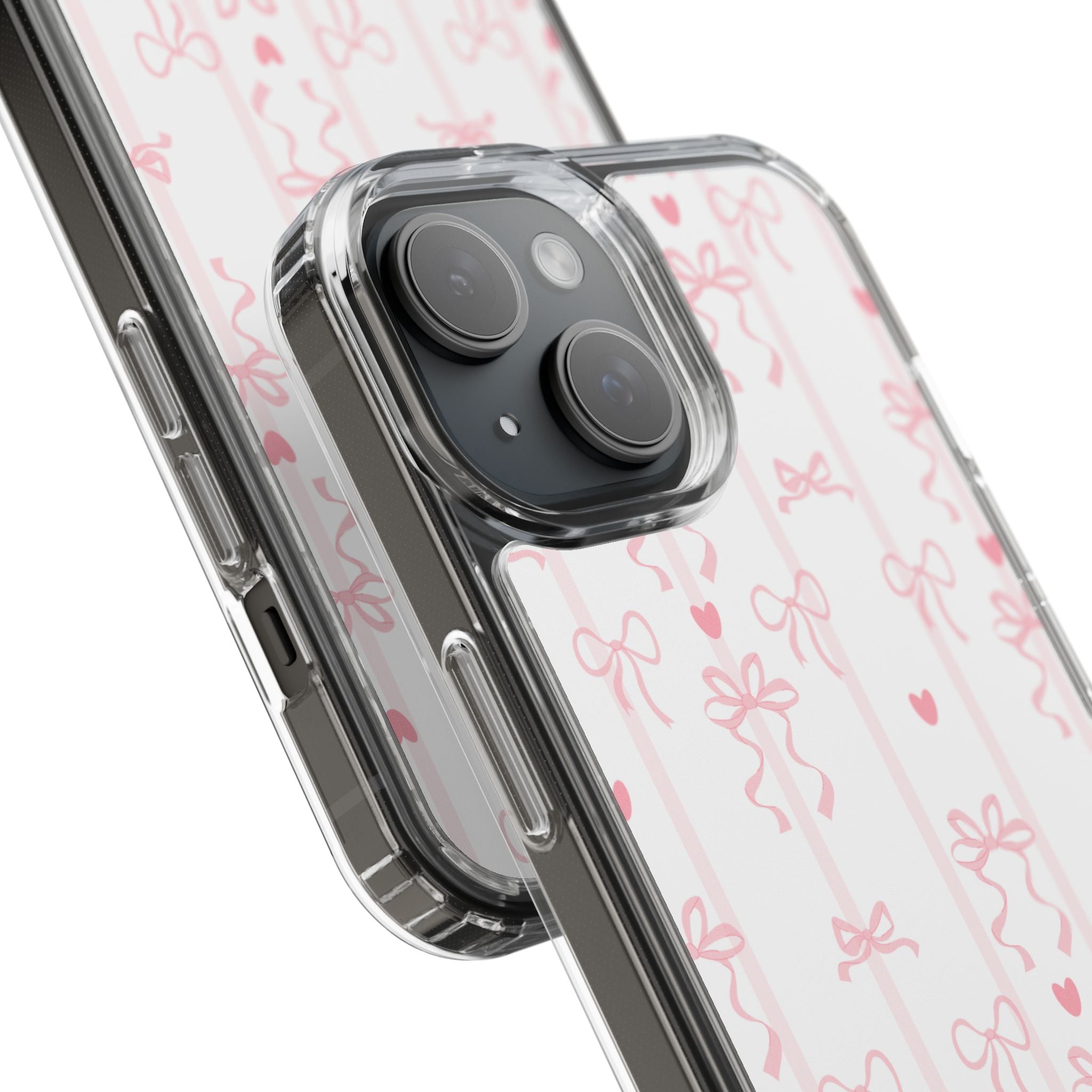 Pink Bow Aesthetic Phone Case – Cute Shockproof Protective Cover with Precise Cutouts, Kawaii Gift for Women & Girls