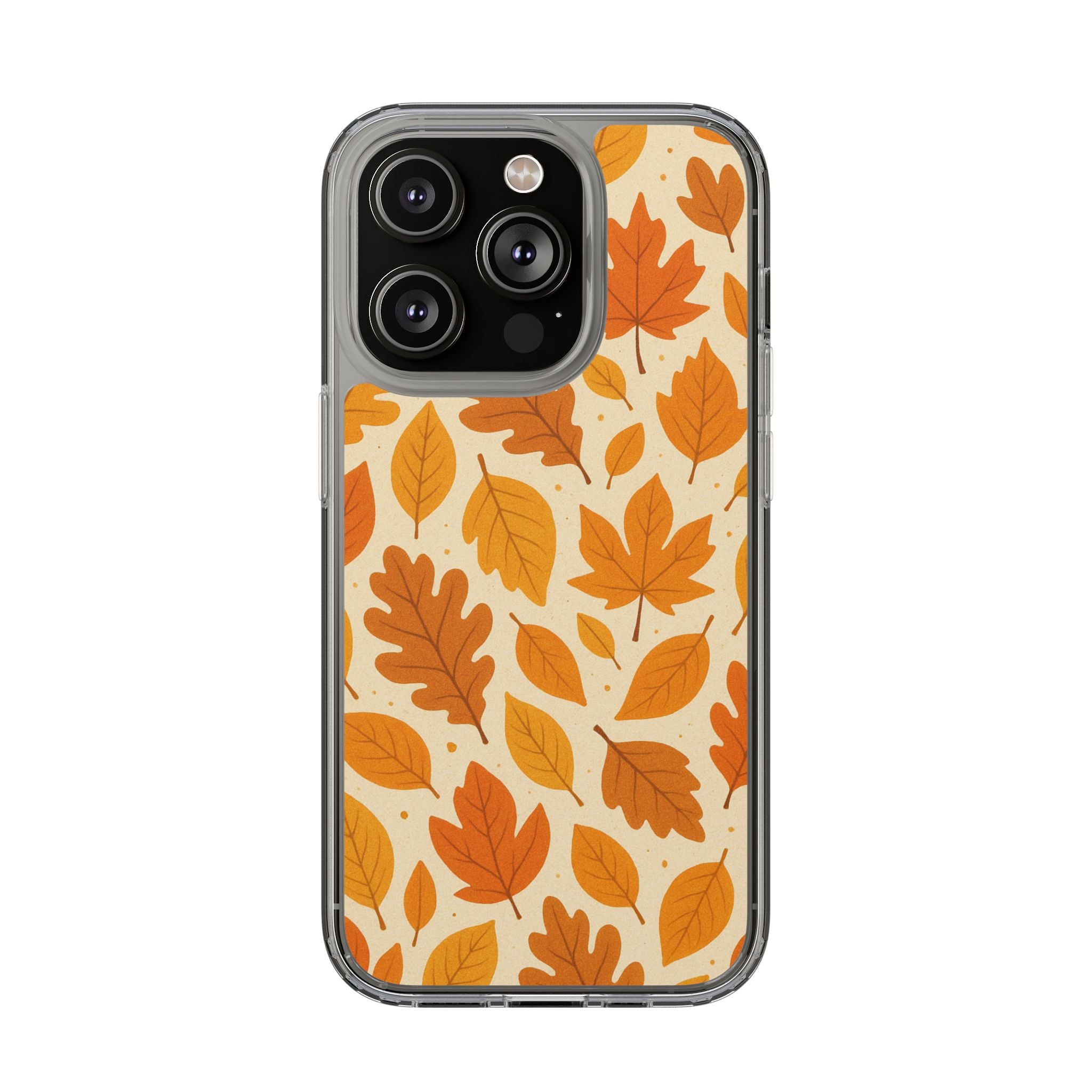 Autumn-Inspired Clear Phone Case | Fall Leaves Design | iPhone, Samsung, Seasonal Gift, Nature Lovers, Phone Accessory