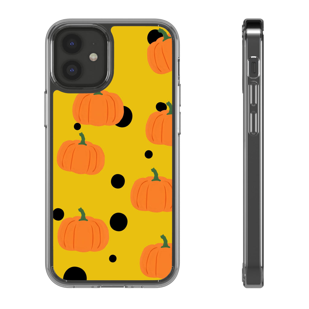 Pumpkin Clear Phone Case for Fall, Cute Pumpkin Phone Cover, Autumn Vibe Clear Case, Halloween Gift, Seasonal Accessories