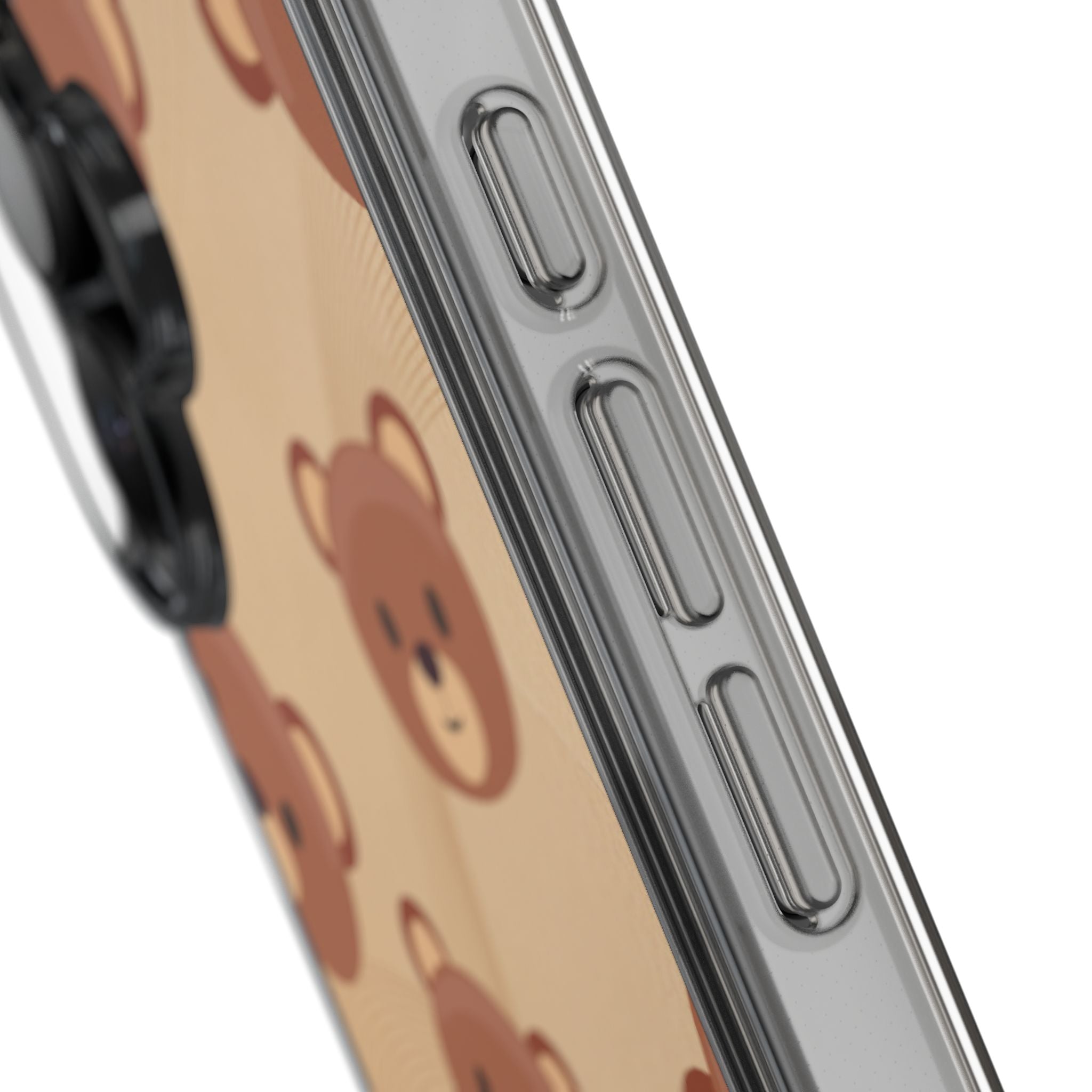 Bear Pattern Clear Phone Case, Cute Animal Phone Cover, Gift for Kids, Trendy Phone Accessory, Birthday Gift, Fun & Playful Style