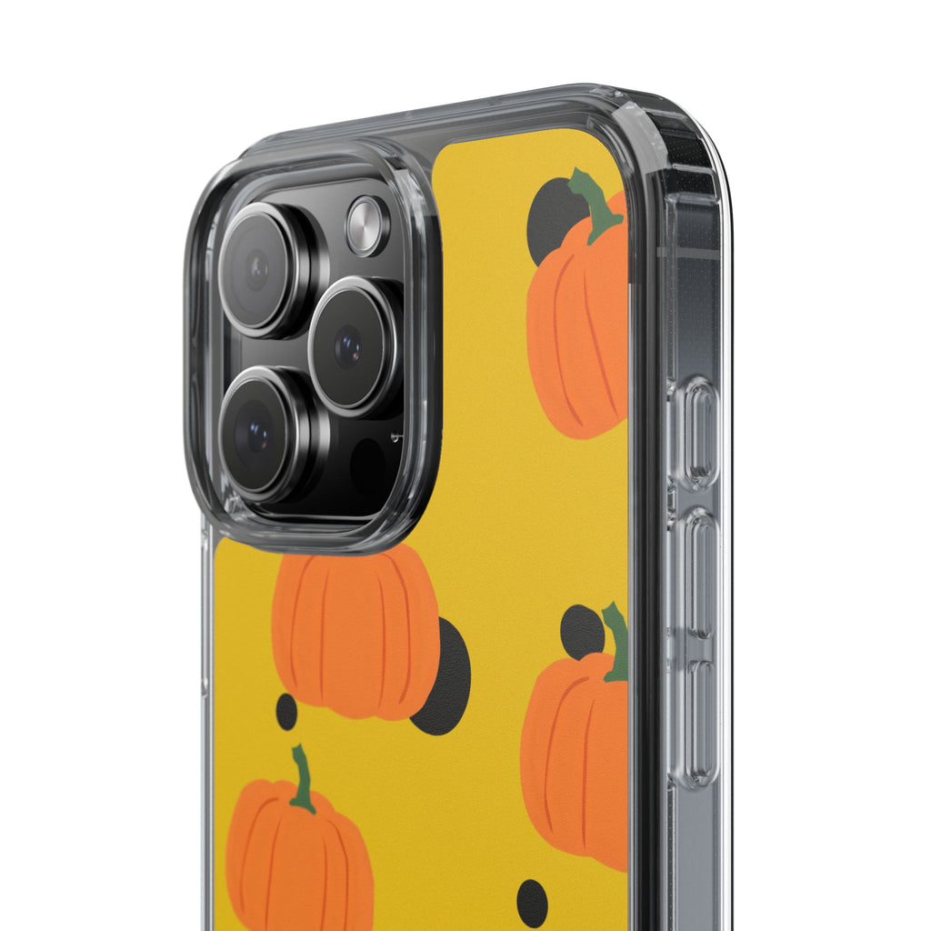 Pumpkin Clear Phone Case for Fall, Cute Pumpkin Phone Cover, Autumn Vibe Clear Case, Halloween Gift, Seasonal Accessories