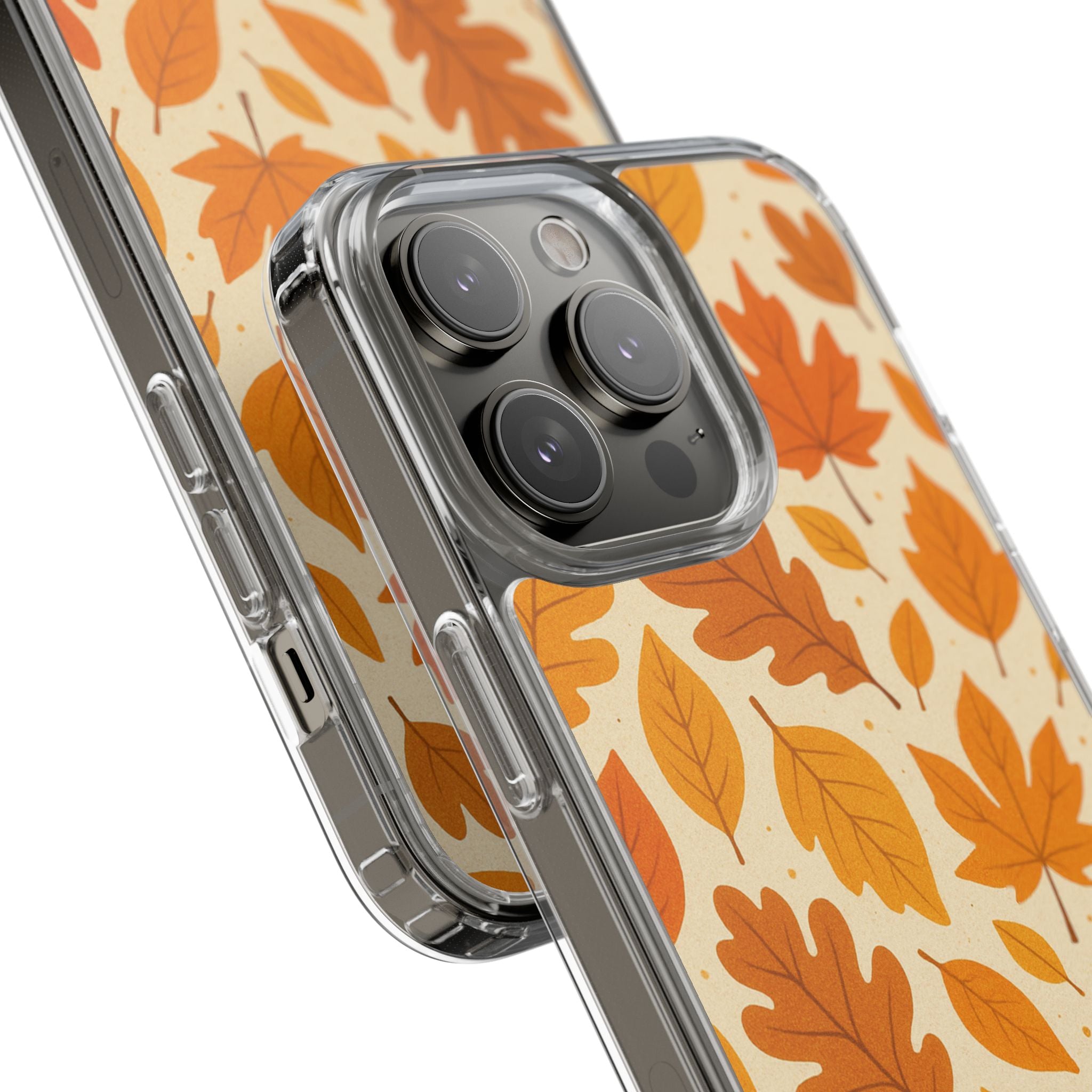 Autumn-Inspired Clear Phone Case | Fall Leaves Design | iPhone, Samsung, Seasonal Gift, Nature Lovers, Phone Accessory