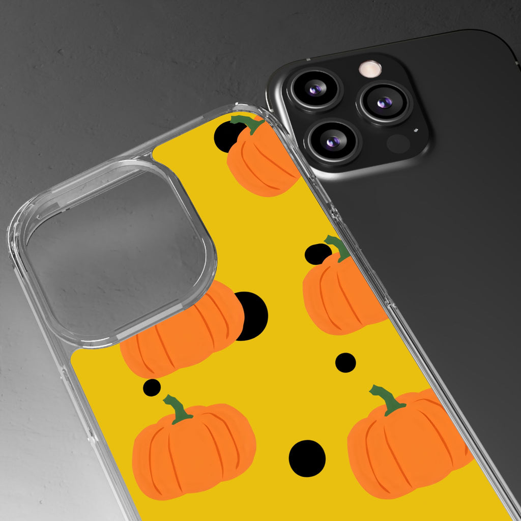 Pumpkin Clear Phone Case for Fall, Cute Pumpkin Phone Cover, Autumn Vibe Clear Case, Halloween Gift, Seasonal Accessories