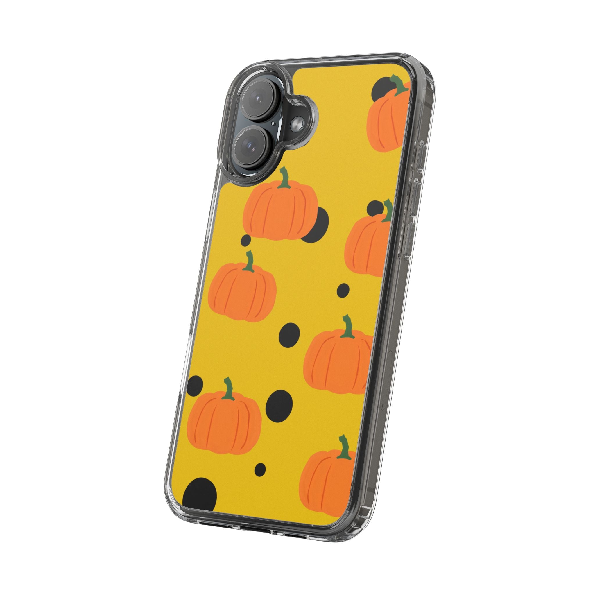 Pumpkin Clear Phone Case for Fall, Cute Pumpkin Phone Cover, Autumn Vibe Clear Case, Halloween Gift, Seasonal Accessories