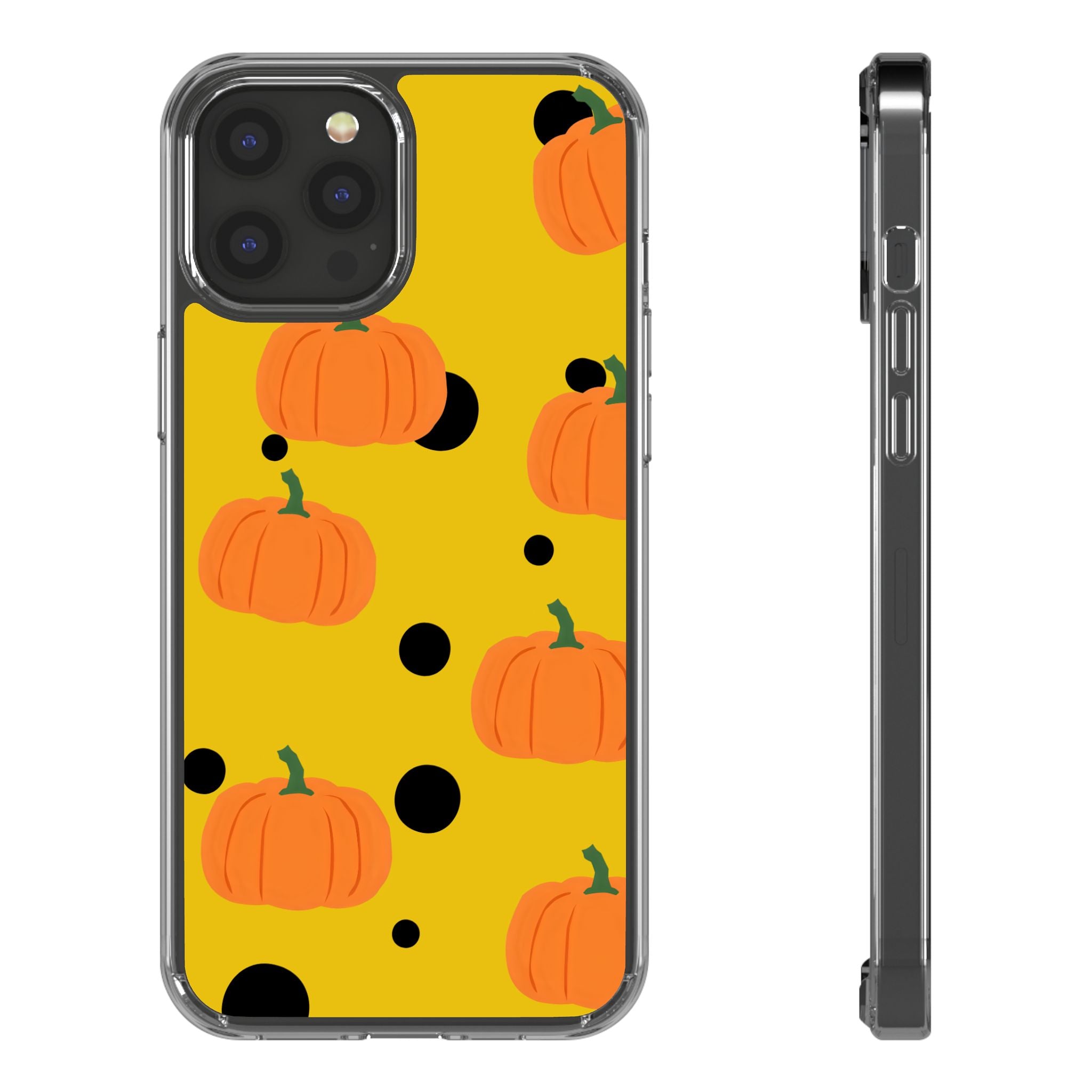 Pumpkin Clear Phone Case for Fall, Cute Pumpkin Phone Cover, Autumn Vibe Clear Case, Halloween Gift, Seasonal Accessories