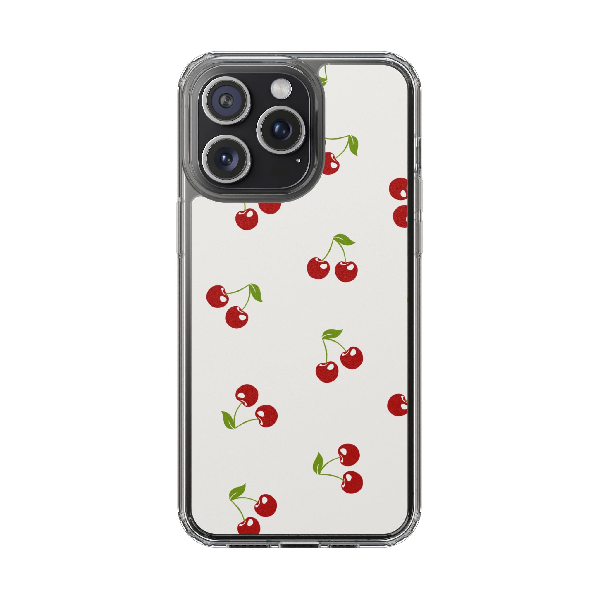 Cute Cherry Pattern Phone Case – Kawaii Red Fruit Design, Slim Protective Cover for iPhone & Samsung