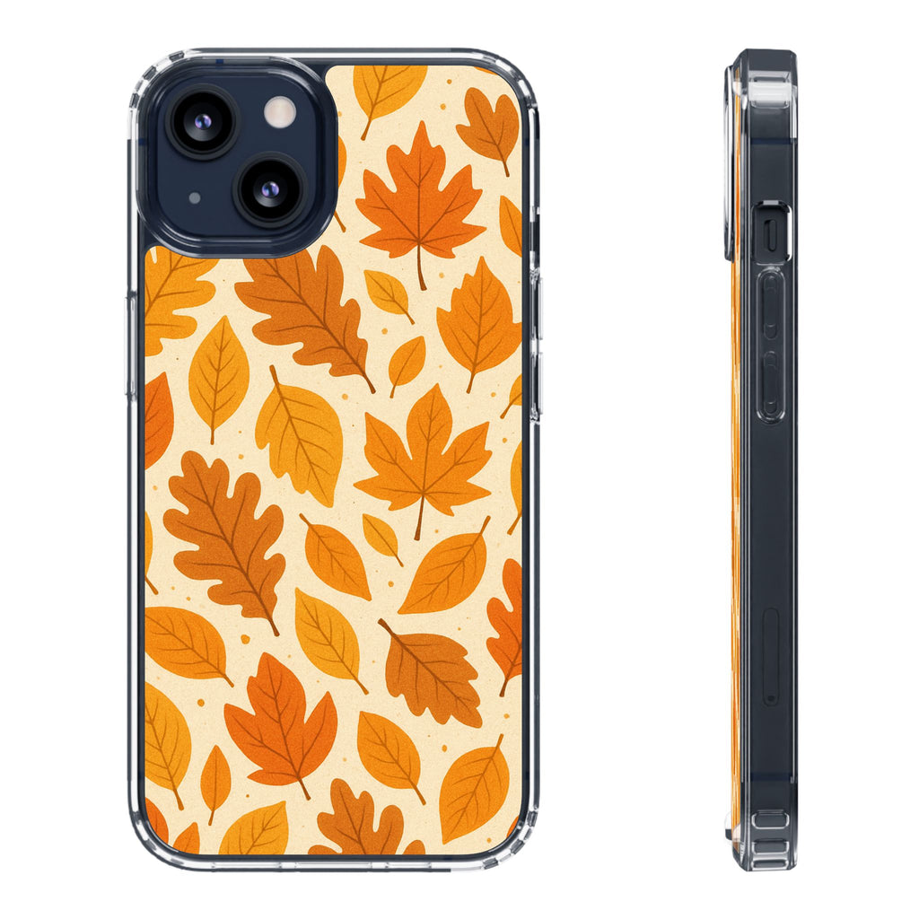 Autumn-Inspired Clear Phone Case | Fall Leaves Design | iPhone, Samsung, Seasonal Gift, Nature Lovers, Phone Accessory