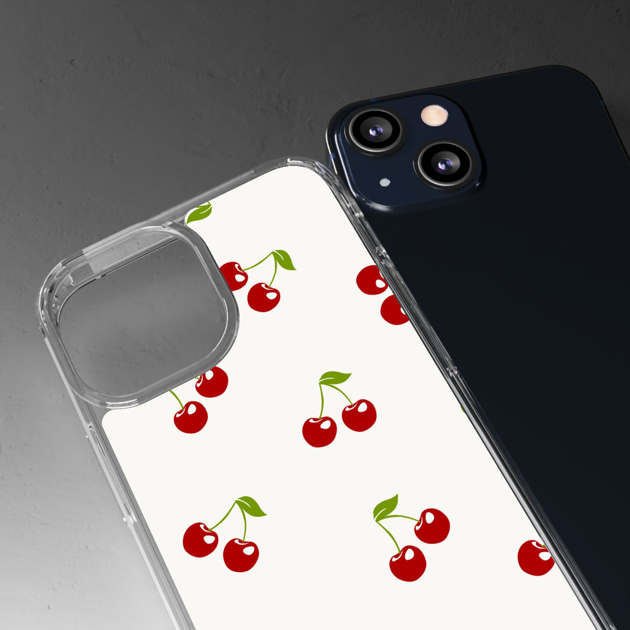 Cute Cherry Pattern Phone Case – Kawaii Red Fruit Design, Slim Protective Cover for iPhone & Samsung