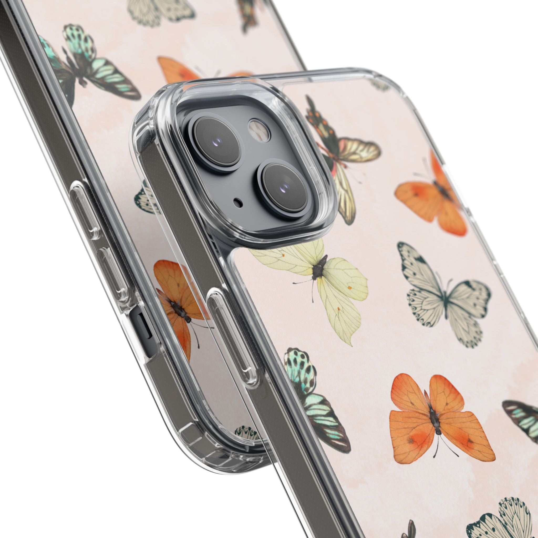Butterfly Pattern Aesthetic Phone Case – Slim Lightweight Protective Cover, Cute Colorful Design for Women & Girls