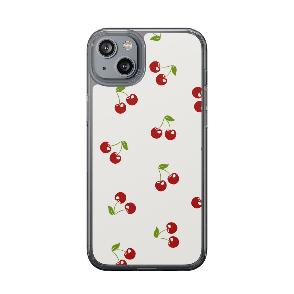 Cute Cherry Pattern Phone Case – Kawaii Red Fruit Design, Slim Protective Cover for iPhone & Samsung
