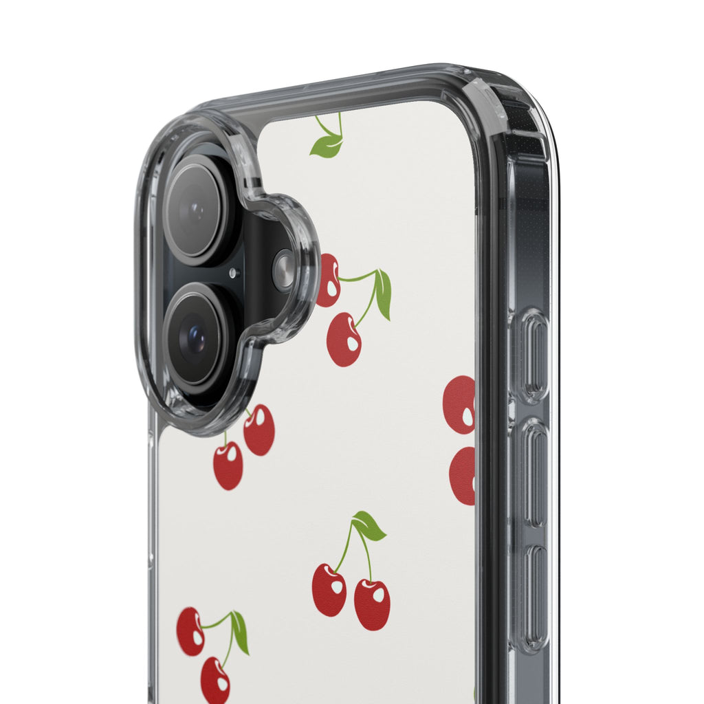 Cute Cherry Pattern Phone Case – Kawaii Red Fruit Design, Slim Protective Cover for iPhone & Samsung