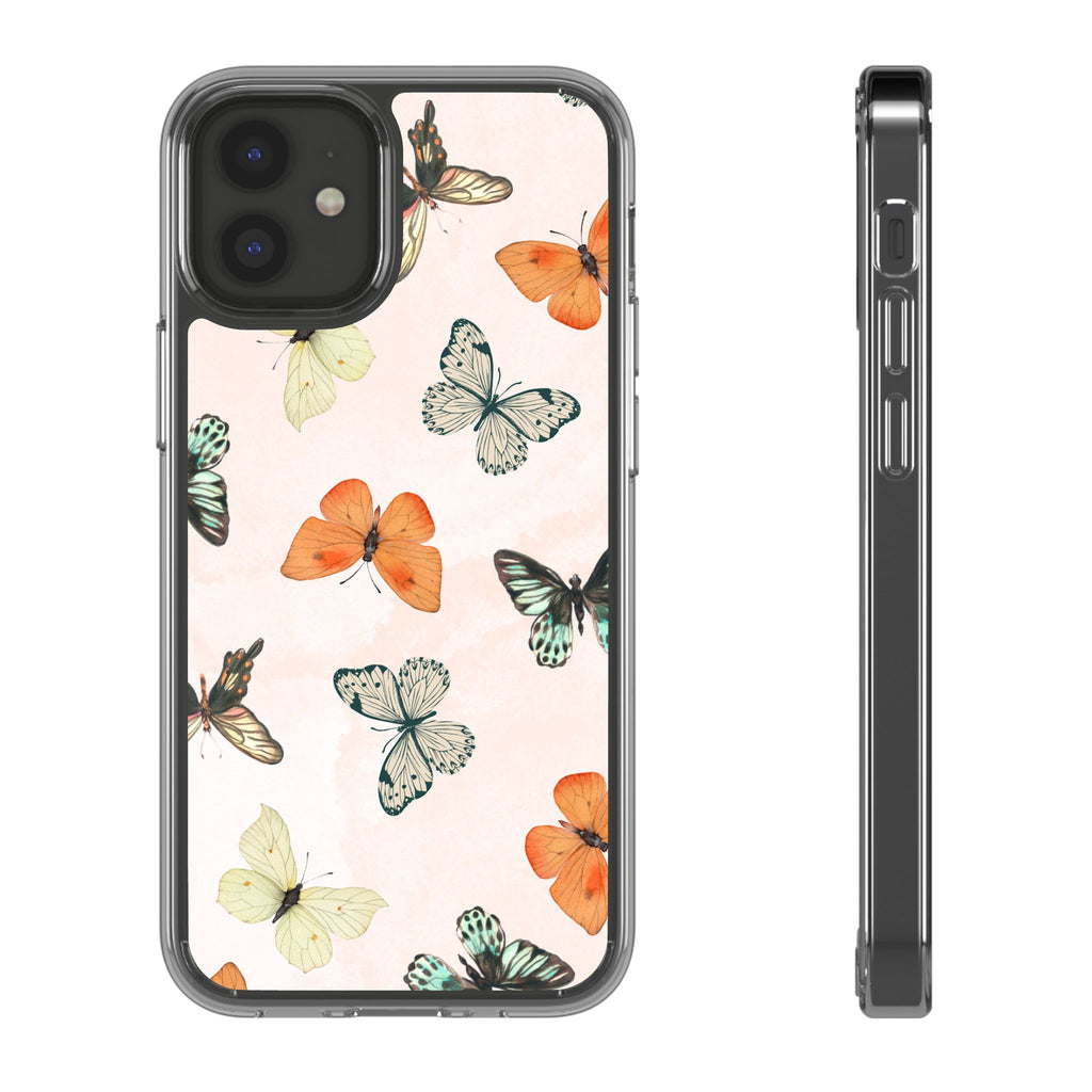 Butterfly Pattern Aesthetic Phone Case – Slim Lightweight Protective Cover, Cute Colorful Design for Women & Girls