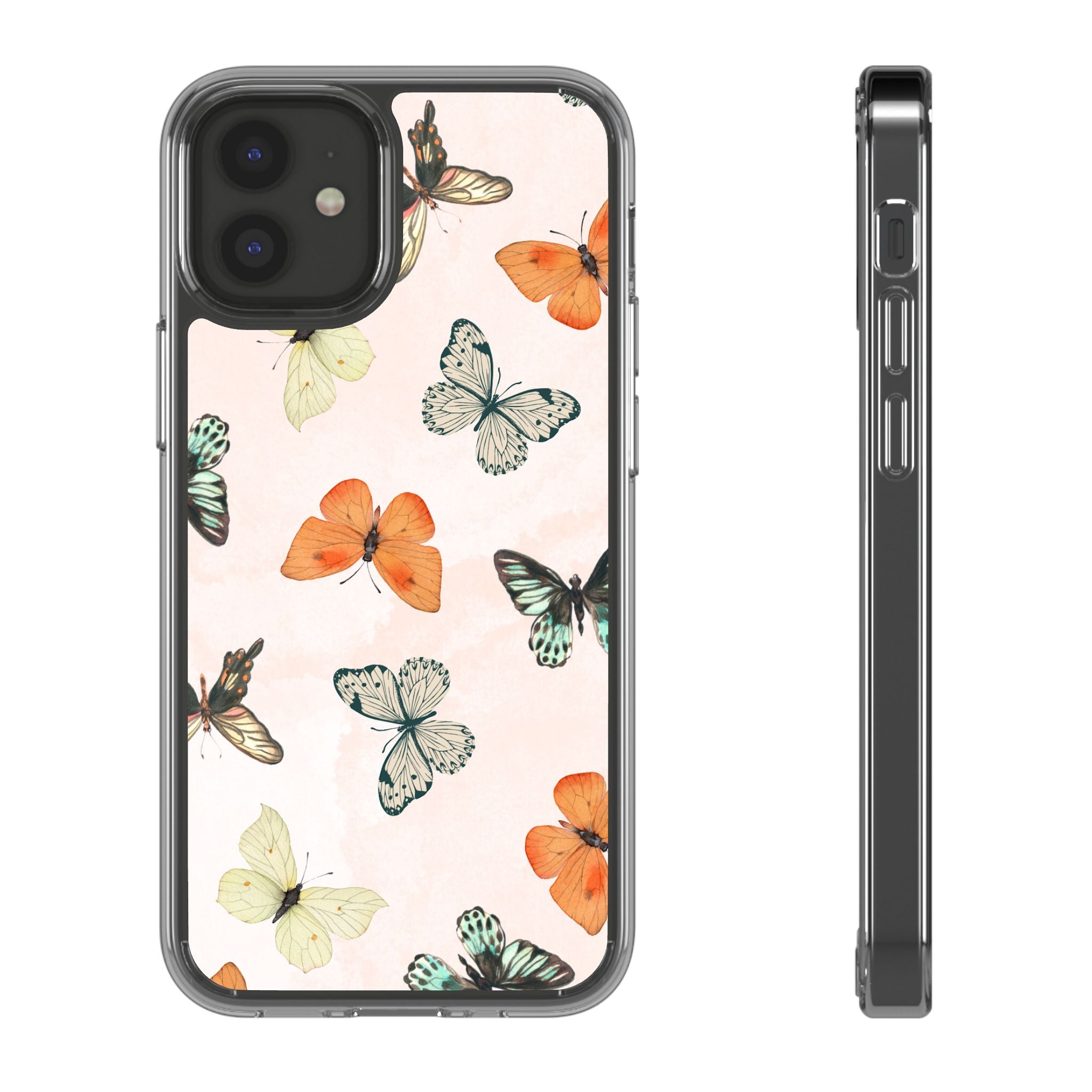 Butterfly Pattern Aesthetic Phone Case – Slim Lightweight Protective Cover, Cute Colorful Design for Women & Girls