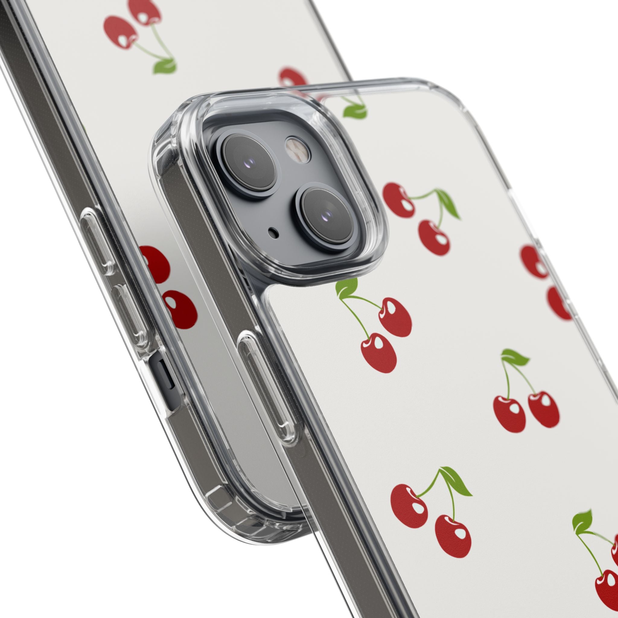 Cute Cherry Pattern Phone Case – Kawaii Red Fruit Design, Slim Protective Cover for iPhone & Samsung