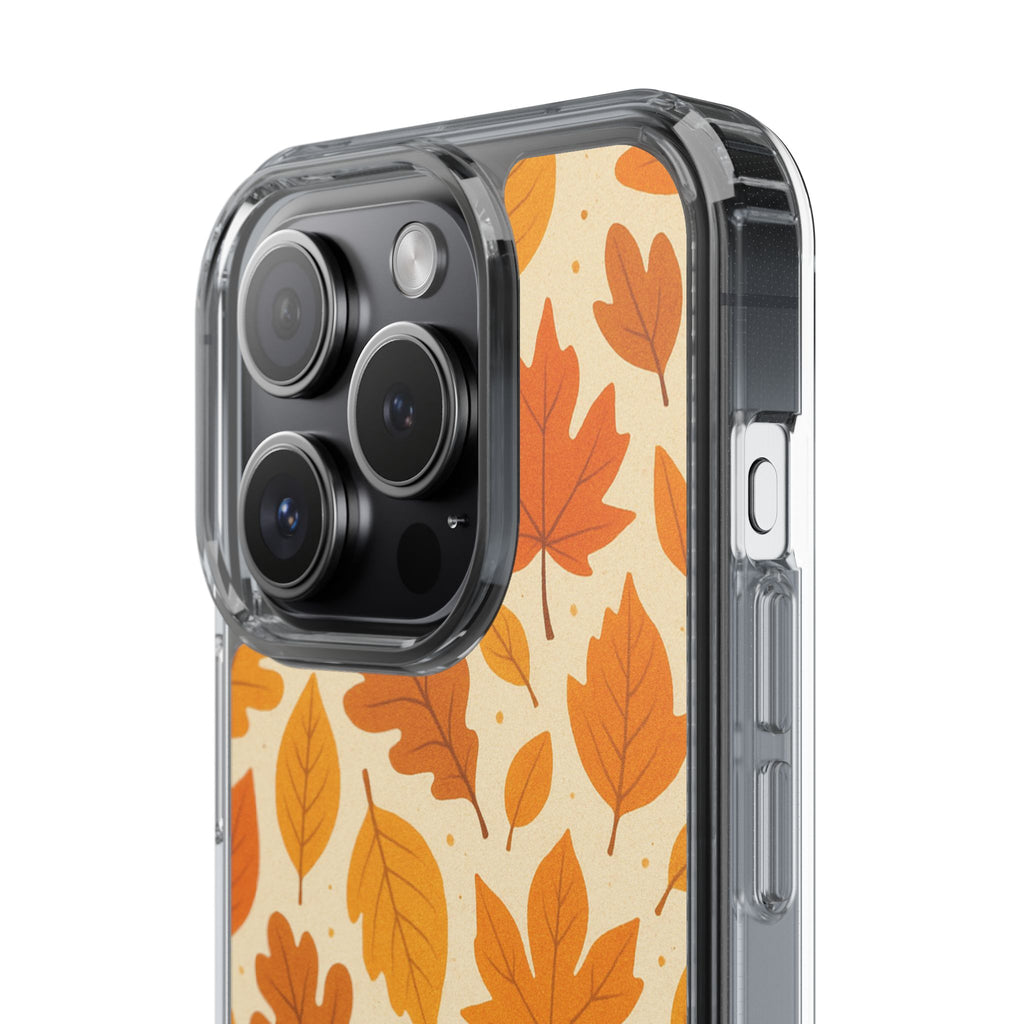 Autumn-Inspired Clear Phone Case | Fall Leaves Design | iPhone, Samsung, Seasonal Gift, Nature Lovers, Phone Accessory