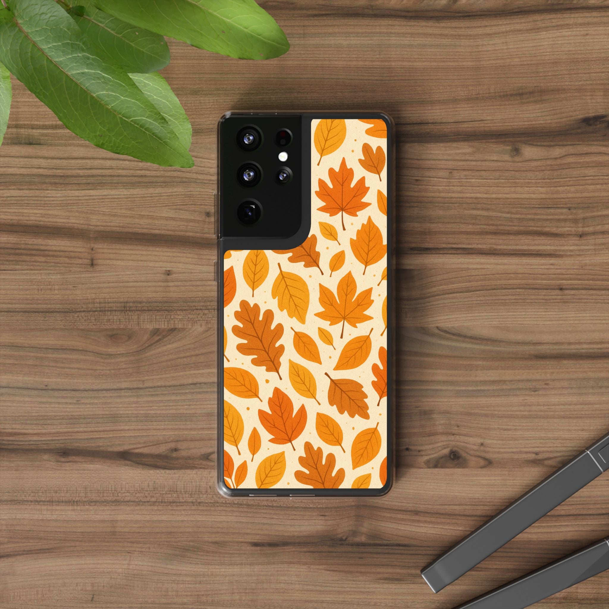 Autumn-Inspired Clear Phone Case | Fall Leaves Design | iPhone, Samsung, Seasonal Gift, Nature Lovers, Phone Accessory