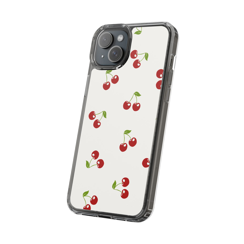 Cute Cherry Pattern Phone Case – Kawaii Red Fruit Design, Slim Protective Cover for iPhone & Samsung