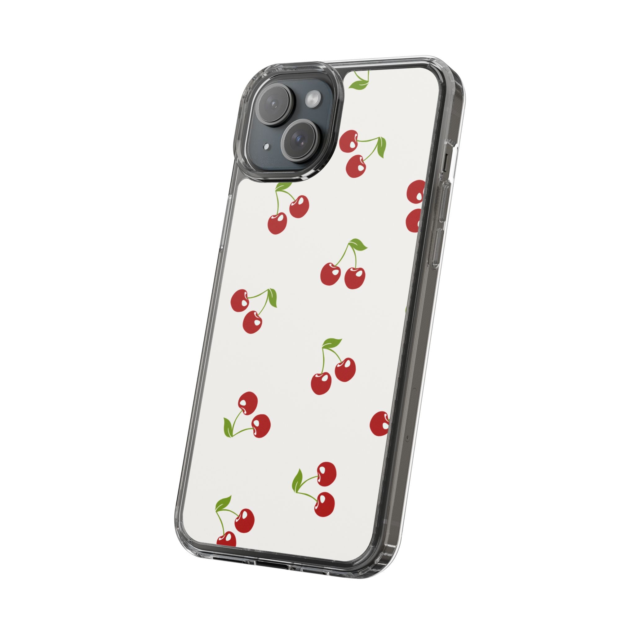 Cute Cherry Pattern Phone Case – Kawaii Red Fruit Design, Slim Protective Cover for iPhone & Samsung