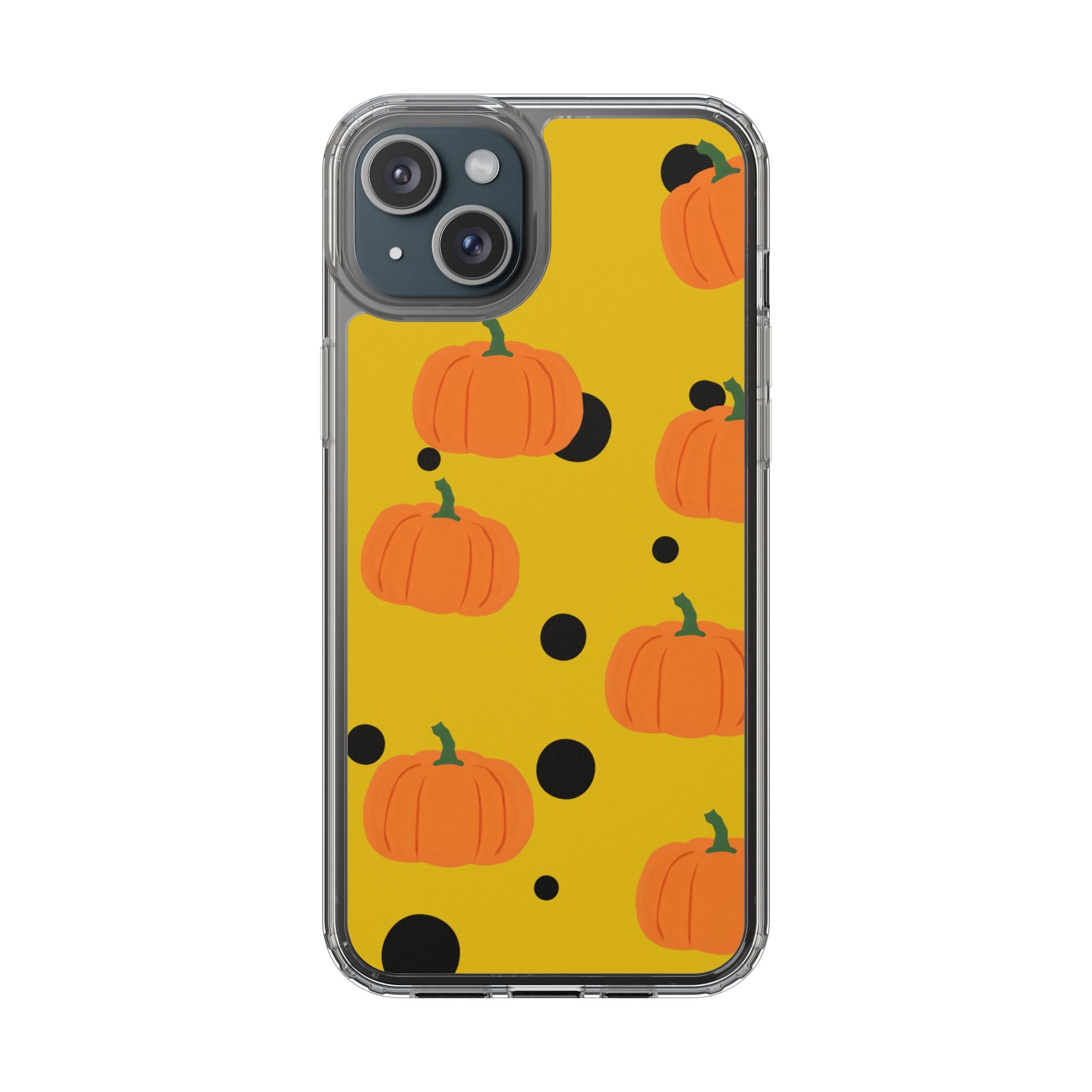 Pumpkin Clear Phone Case for Fall, Cute Pumpkin Phone Cover, Autumn Vibe Clear Case, Halloween Gift, Seasonal Accessories