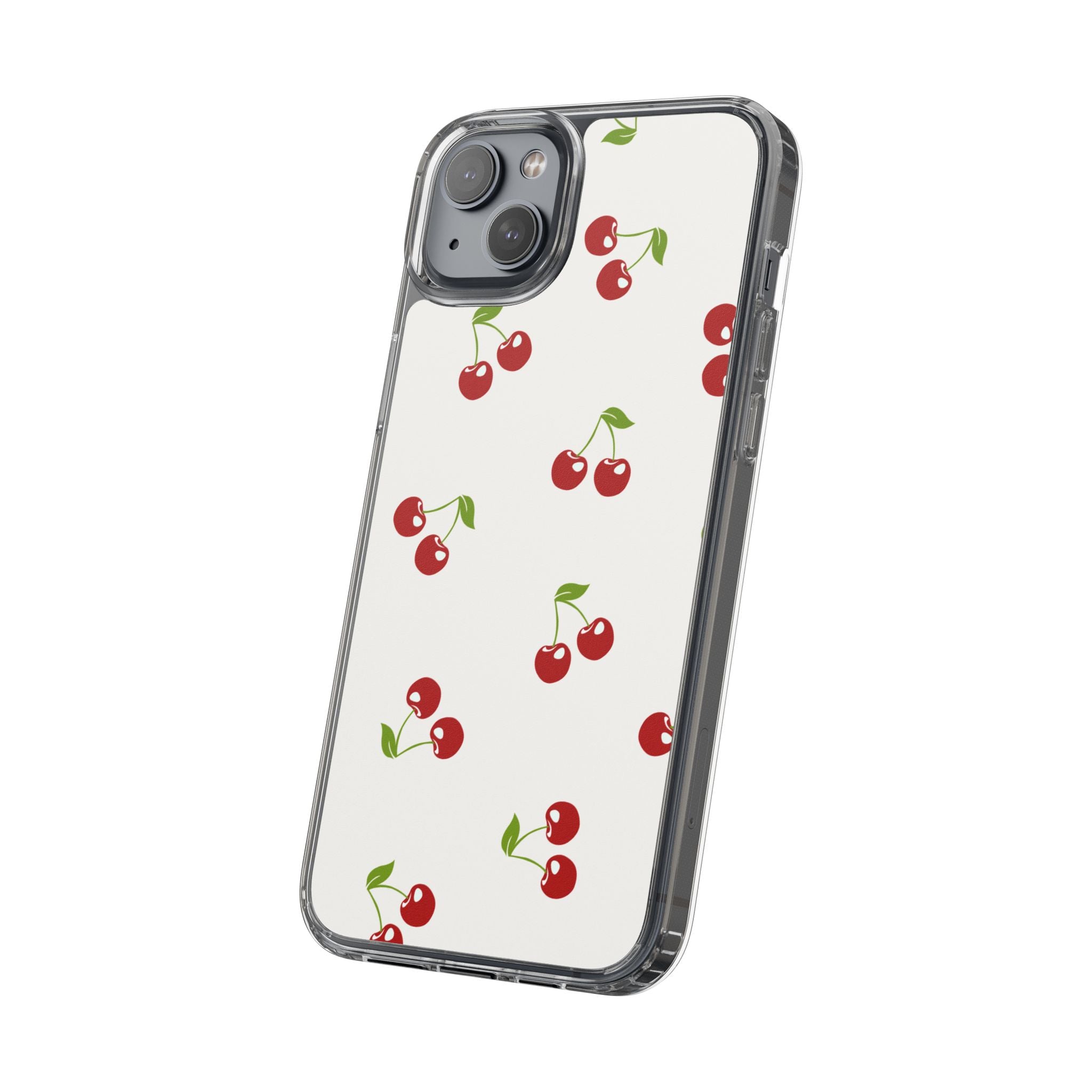 Cute Cherry Pattern Phone Case – Kawaii Red Fruit Design, Slim Protective Cover for iPhone & Samsung
