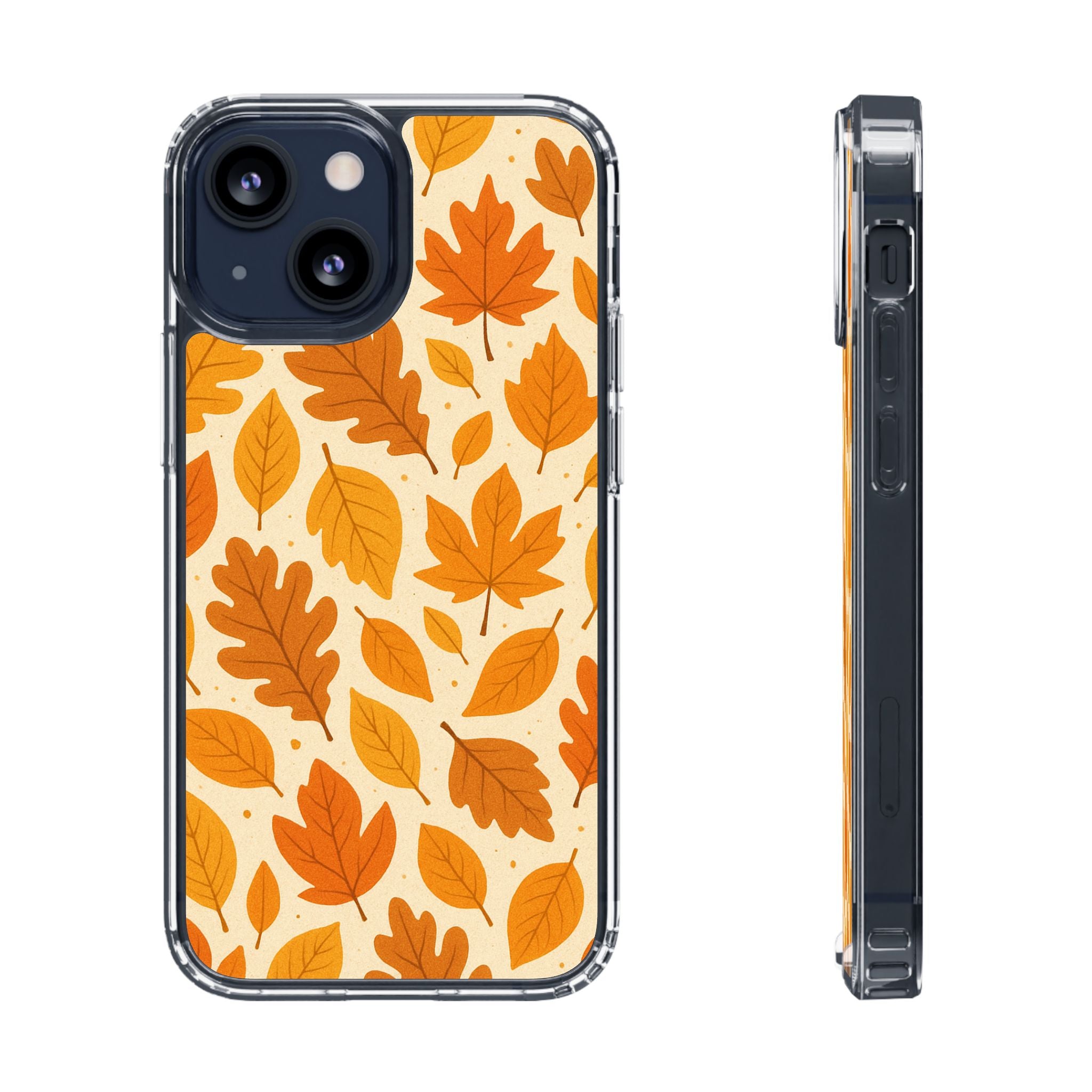 Autumn-Inspired Clear Phone Case | Fall Leaves Design | iPhone, Samsung, Seasonal Gift, Nature Lovers, Phone Accessory