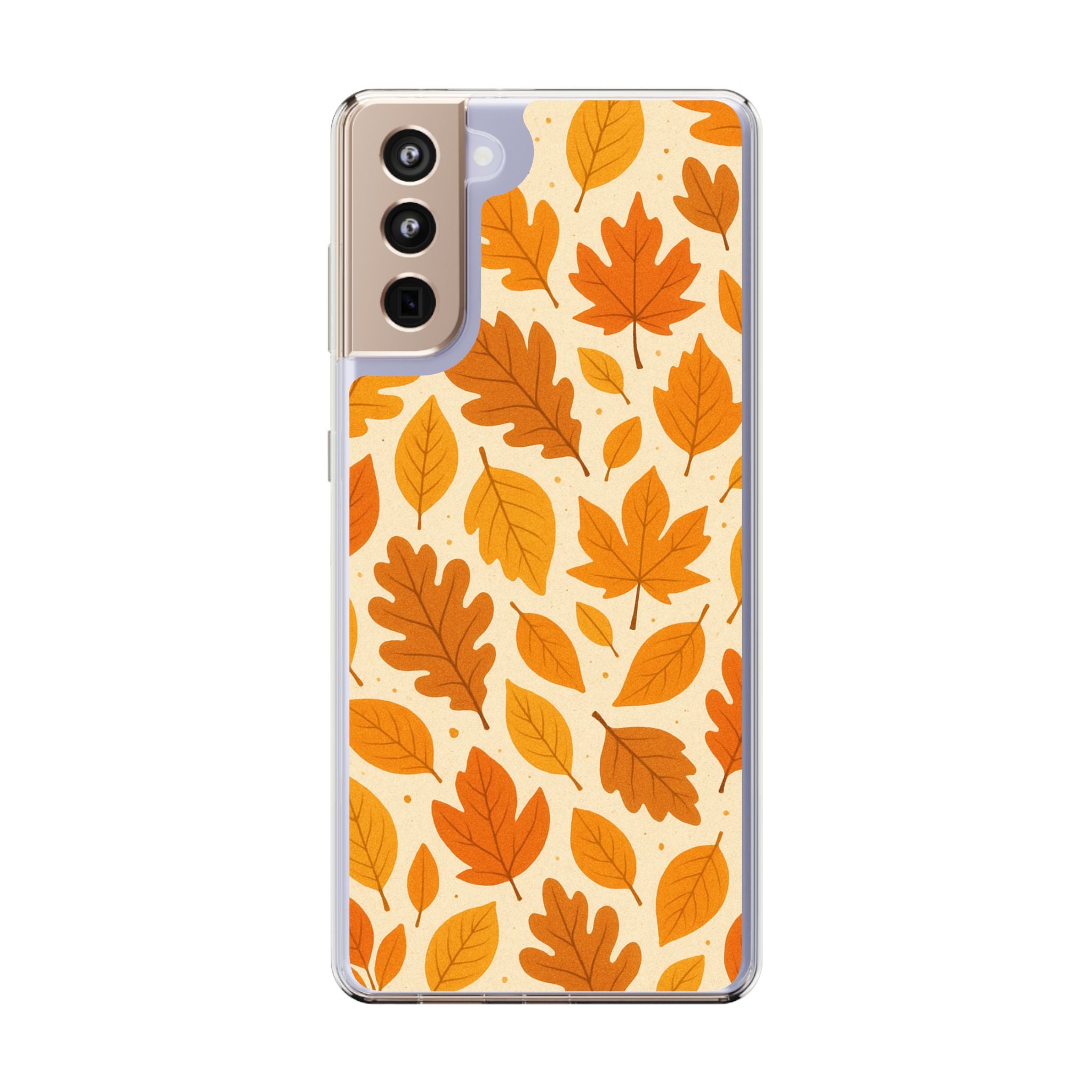 Autumn-Inspired Clear Phone Case | Fall Leaves Design | iPhone, Samsung, Seasonal Gift, Nature Lovers, Phone Accessory