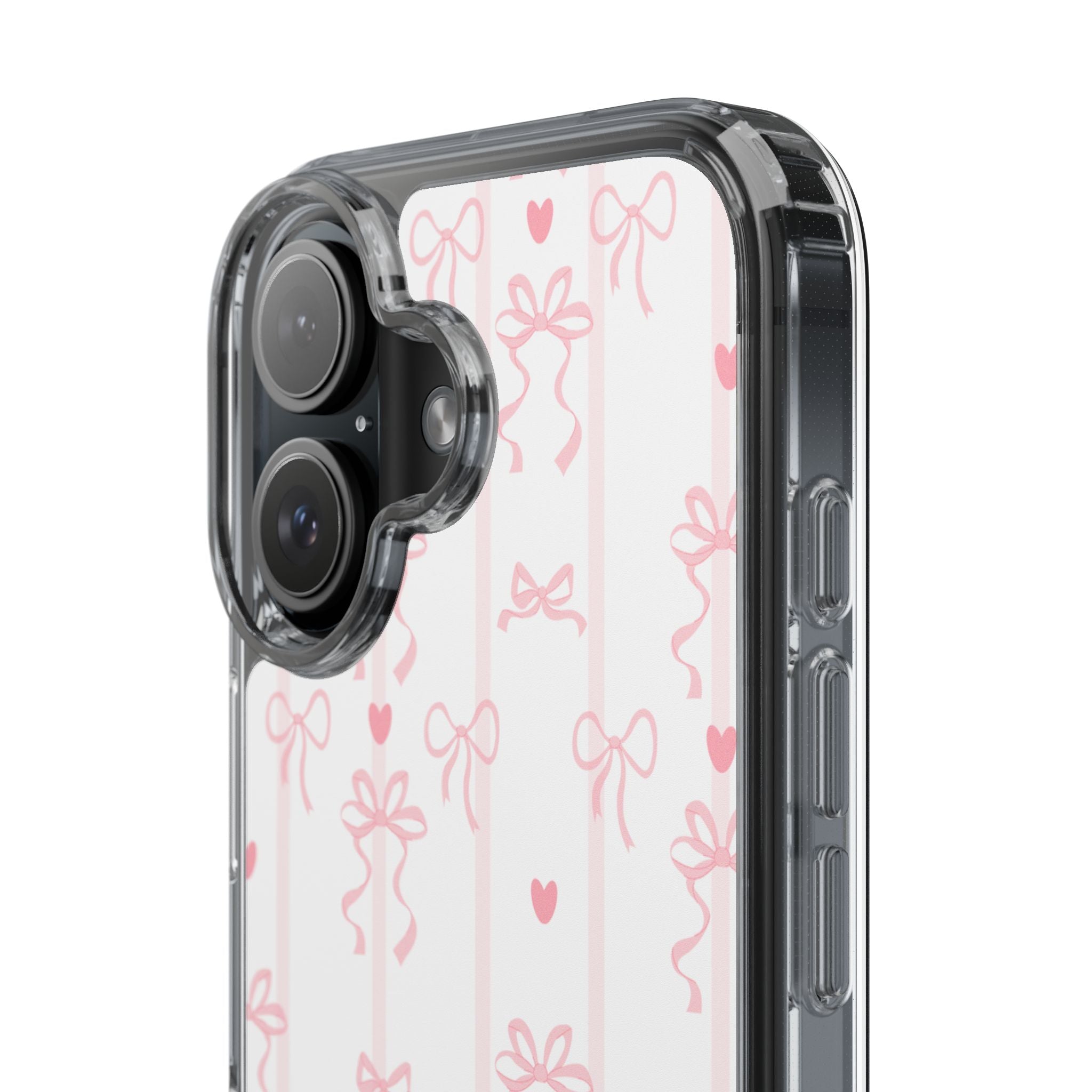 Pink Bow Aesthetic Phone Case – Cute Shockproof Protective Cover with Precise Cutouts, Kawaii Gift for Women & Girls