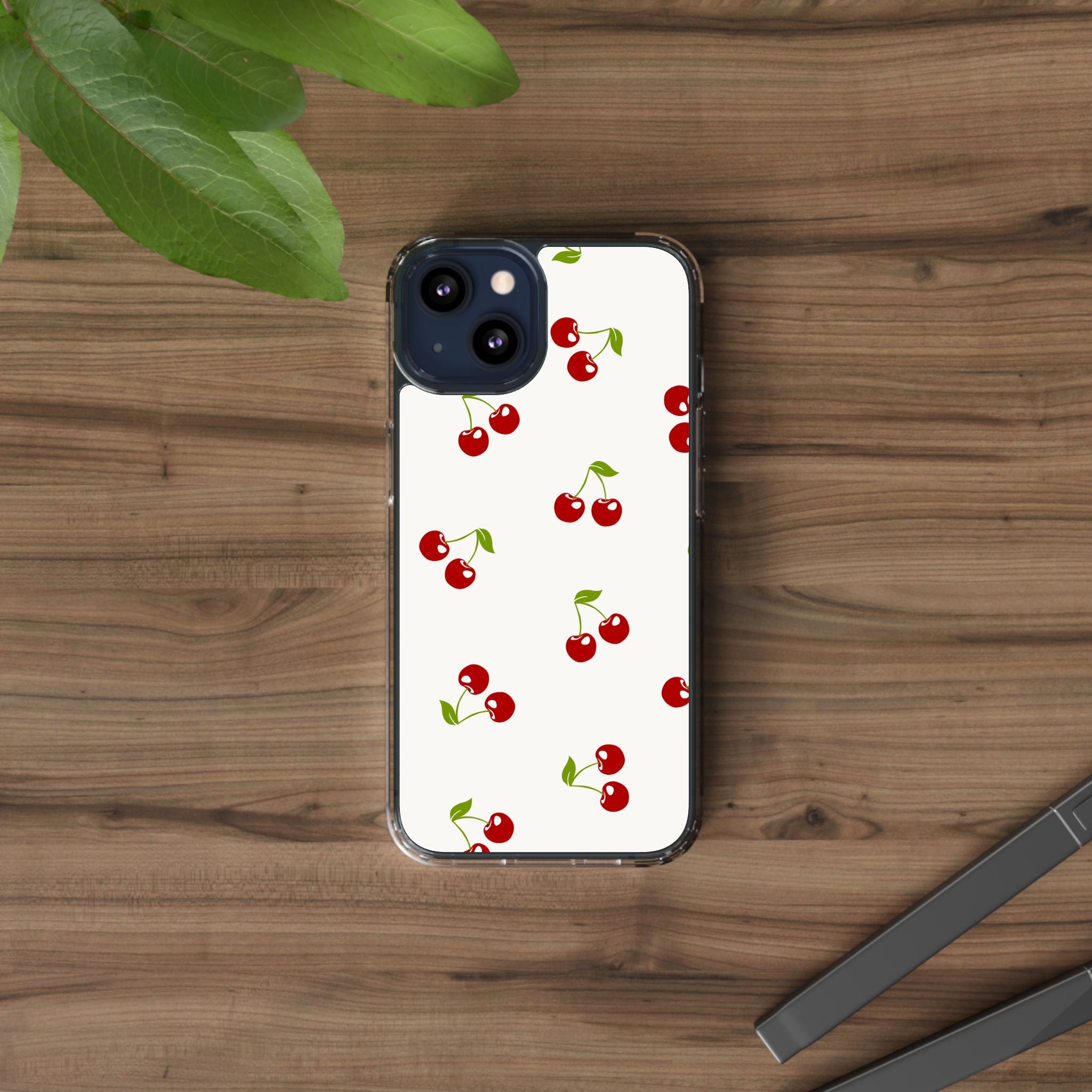Cute Cherry Pattern Phone Case – Kawaii Red Fruit Design, Slim Protective Cover for iPhone & Samsung