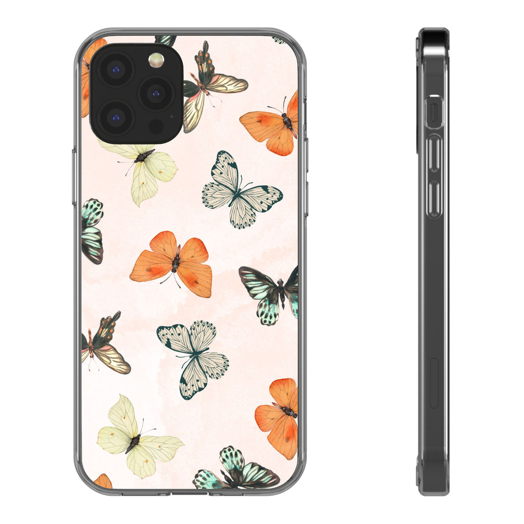 Butterfly Pattern Aesthetic Phone Case – Slim Lightweight Protective Cover, Cute Colorful Design for Women & Girls