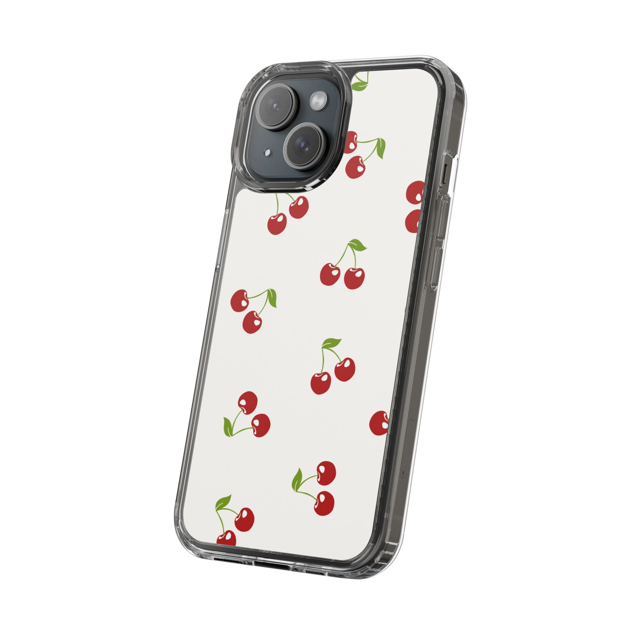 Cute Cherry Pattern Phone Case – Kawaii Red Fruit Design, Slim Protective Cover for iPhone & Samsung