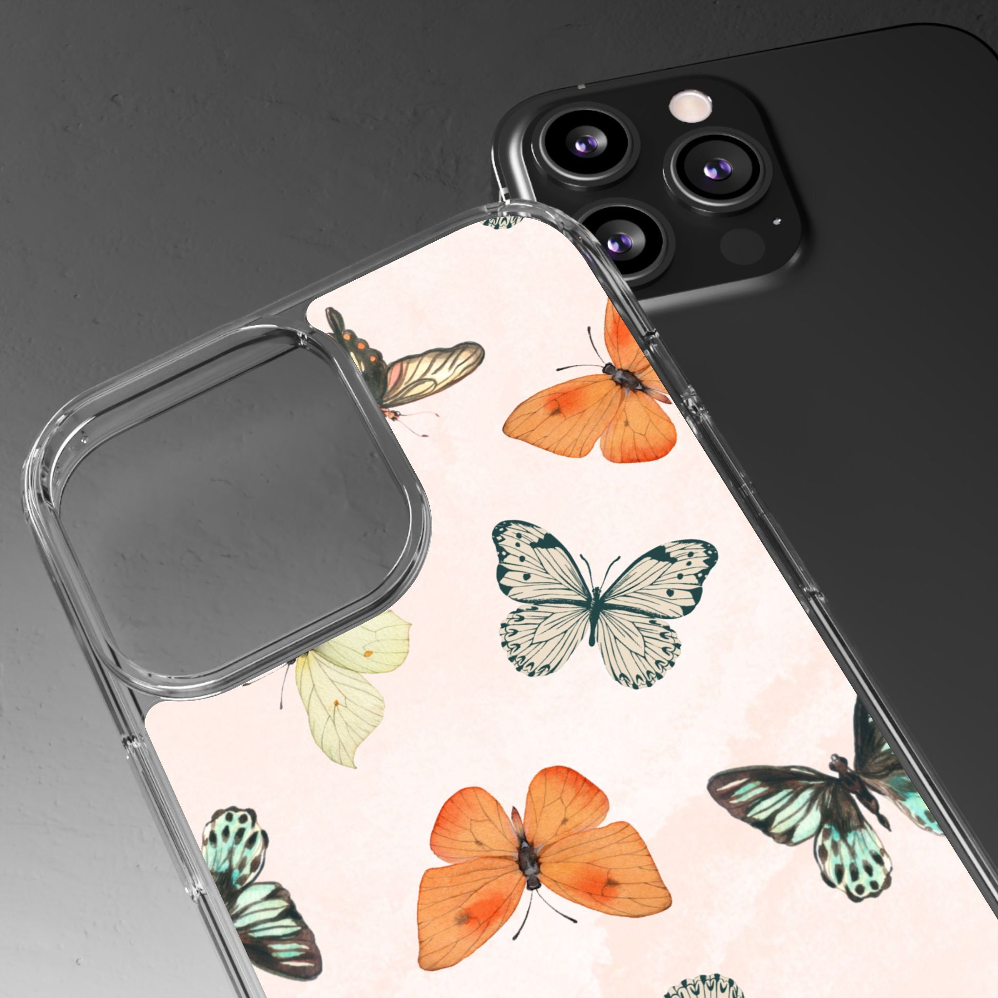 Butterfly Pattern Aesthetic Phone Case – Slim Lightweight Protective Cover, Cute Colorful Design for Women & Girls