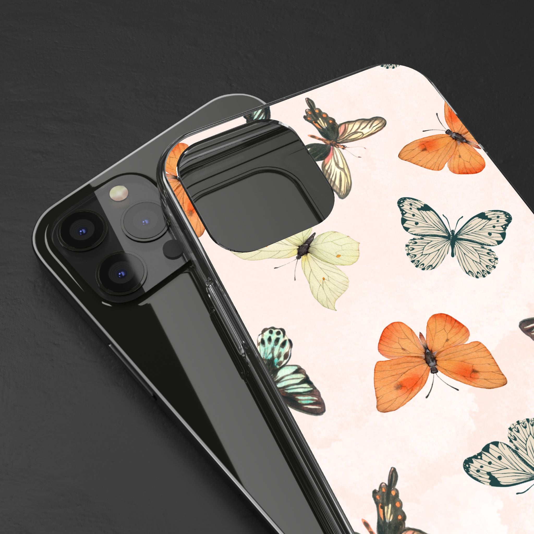 Butterfly Pattern Aesthetic Phone Case – Slim Lightweight Protective Cover, Cute Colorful Design for Women & Girls