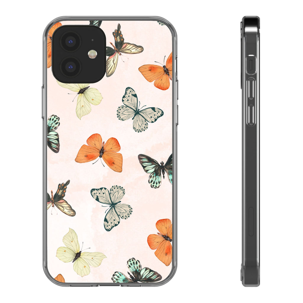 Butterfly Pattern Aesthetic Phone Case – Slim Lightweight Protective Cover, Cute Colorful Design for Women & Girls