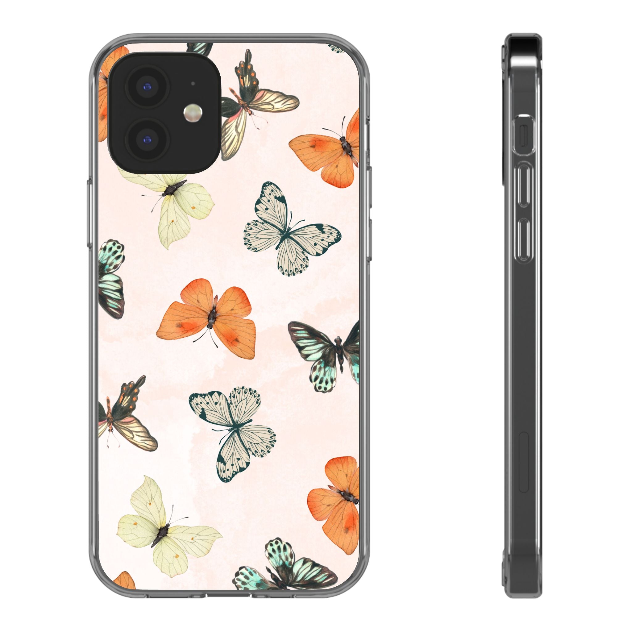 Butterfly Pattern Aesthetic Phone Case – Slim Lightweight Protective Cover, Cute Colorful Design for Women & Girls