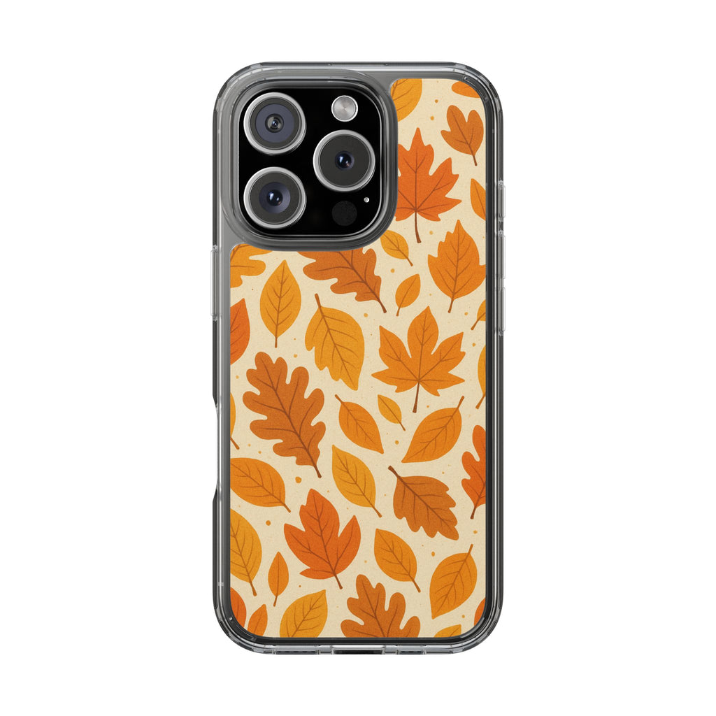 Autumn-Inspired Clear Phone Case | Fall Leaves Design | iPhone, Samsung, Seasonal Gift, Nature Lovers, Phone Accessory