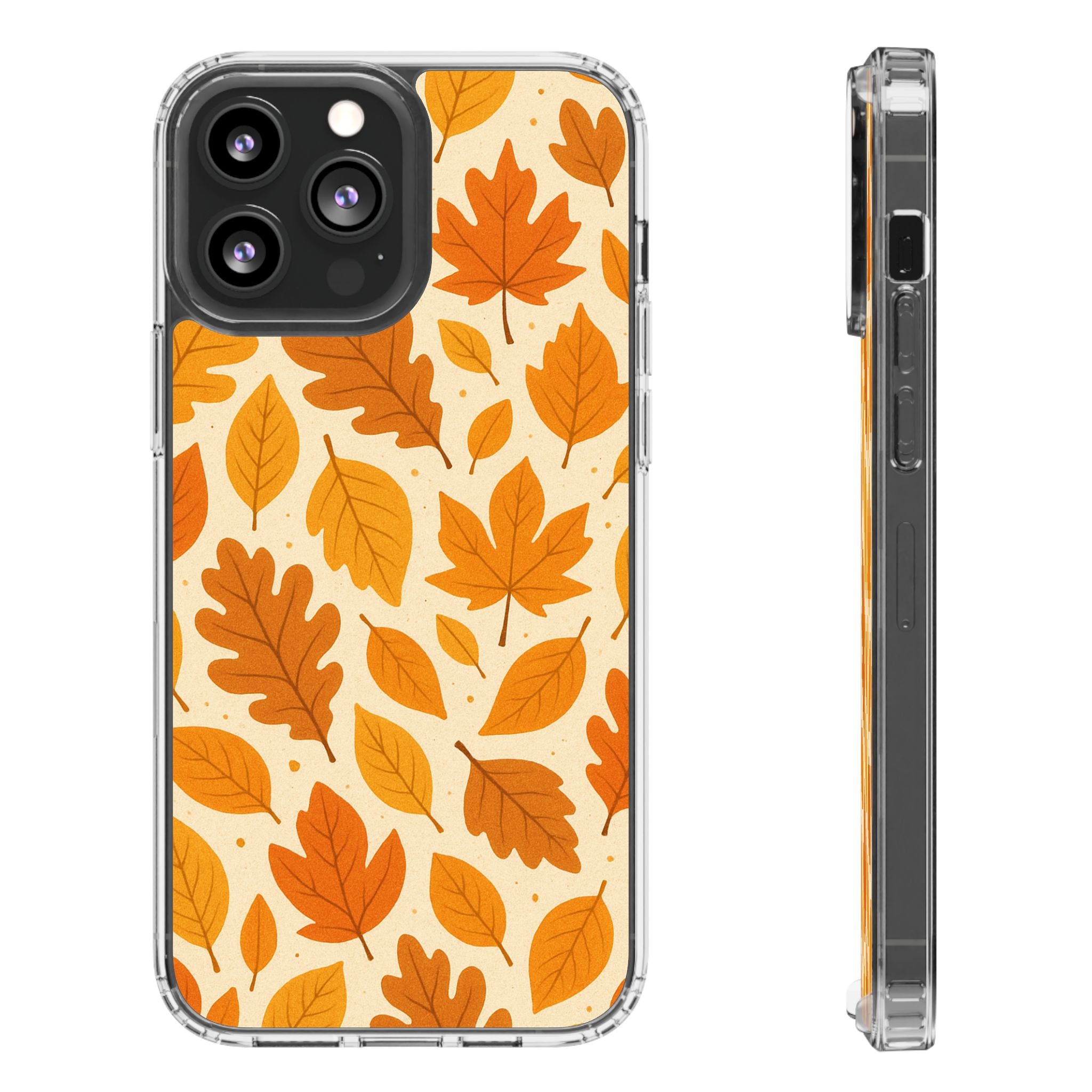 Autumn-Inspired Clear Phone Case | Fall Leaves Design | iPhone, Samsung, Seasonal Gift, Nature Lovers, Phone Accessory