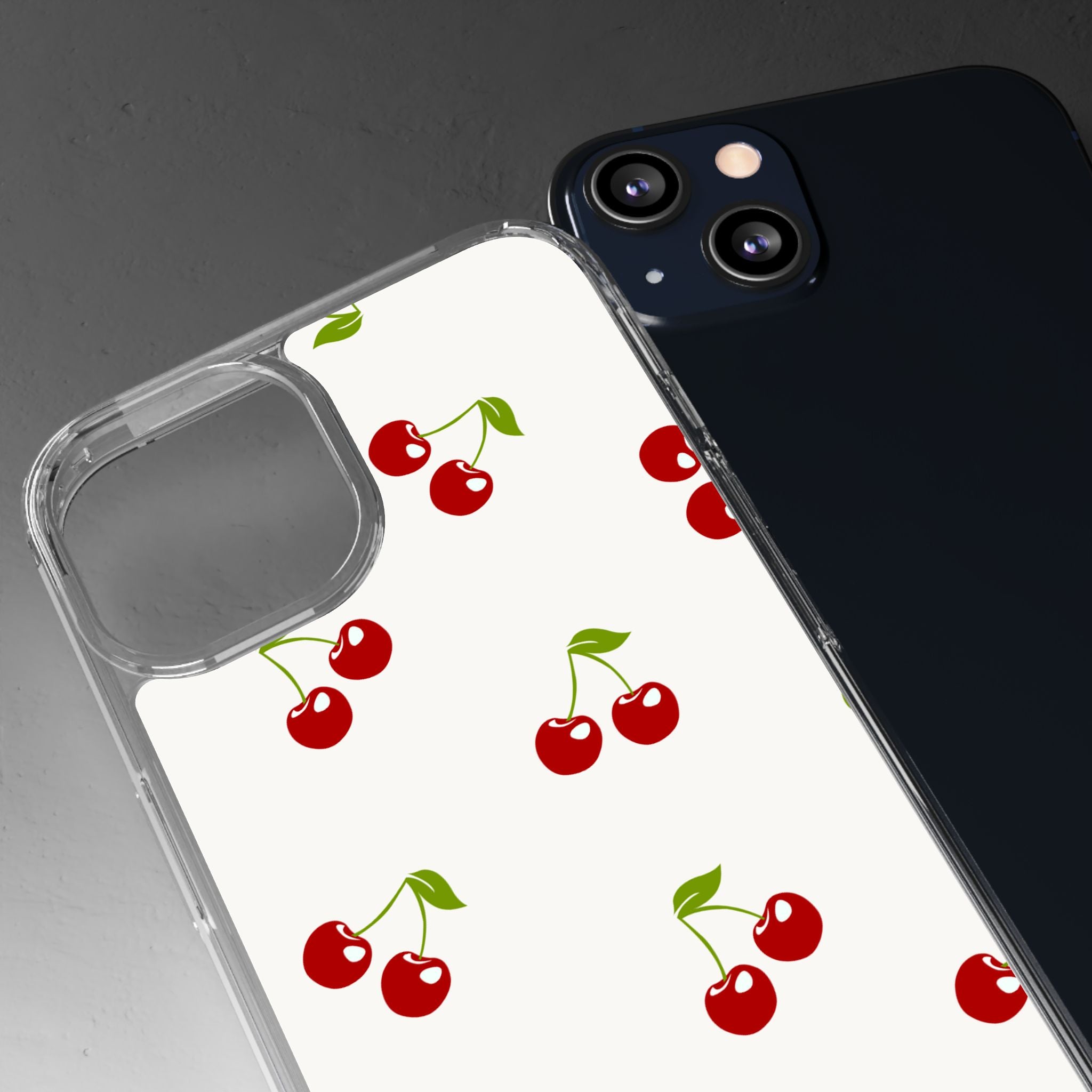 Cute Cherry Pattern Phone Case – Kawaii Red Fruit Design, Slim Protective Cover for iPhone & Samsung