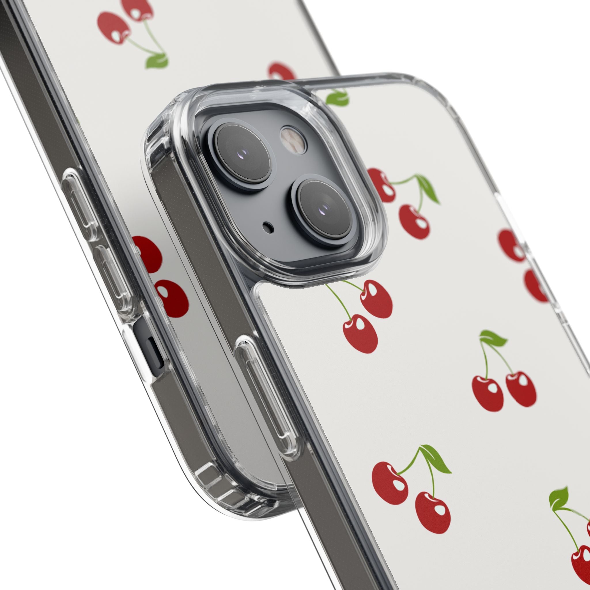 Cute Cherry Pattern Phone Case – Kawaii Red Fruit Design, Slim Protective Cover for iPhone & Samsung
