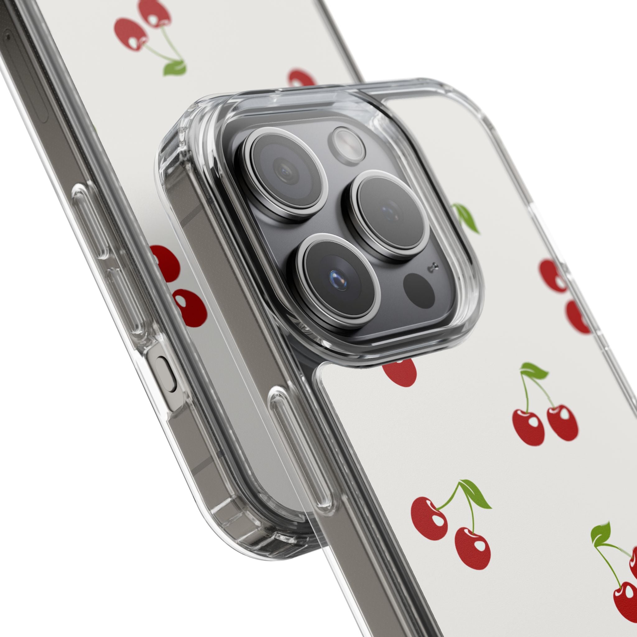 Cute Cherry Pattern Phone Case – Kawaii Red Fruit Design, Slim Protective Cover for iPhone & Samsung