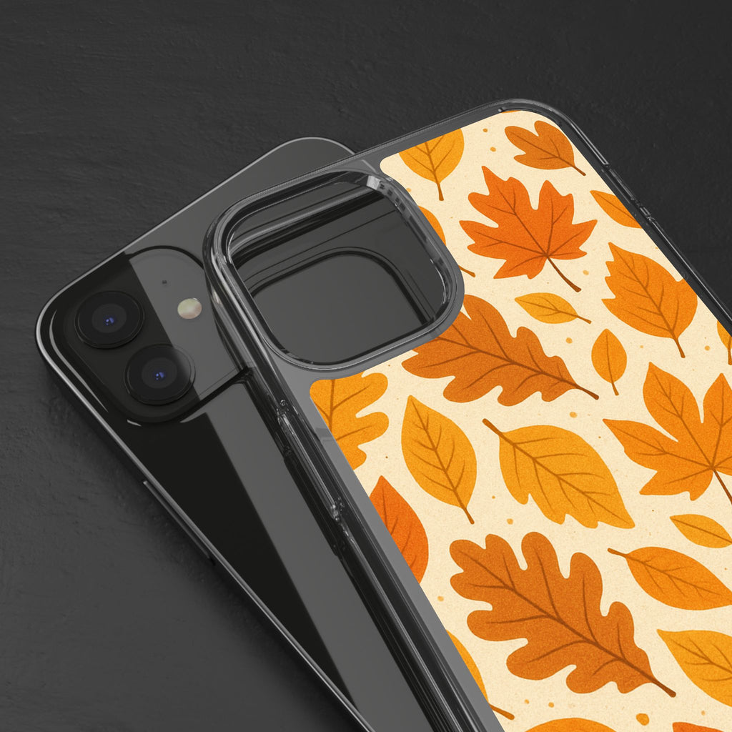 Autumn-Inspired Clear Phone Case | Fall Leaves Design | iPhone, Samsung, Seasonal Gift, Nature Lovers, Phone Accessory