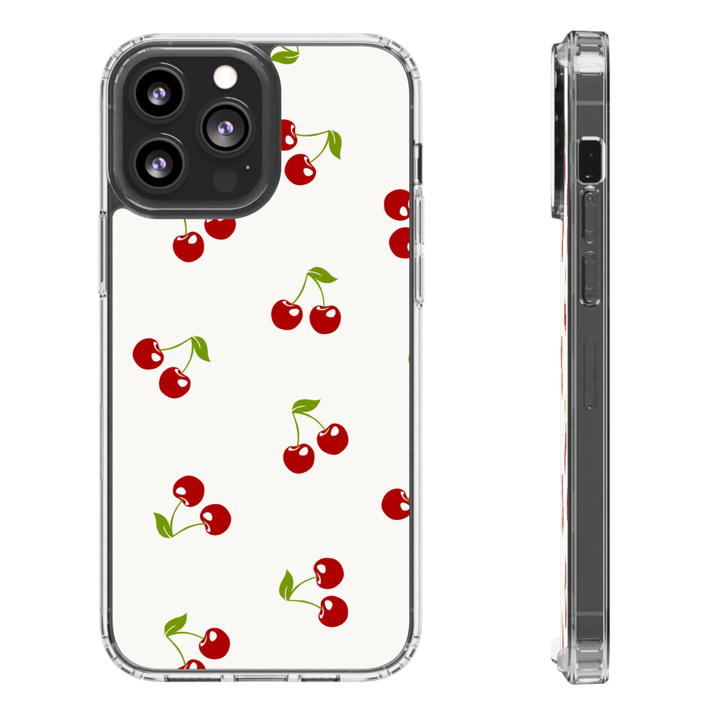 Cute Cherry Pattern Phone Case – Kawaii Red Fruit Design, Slim Protective Cover for iPhone & Samsung