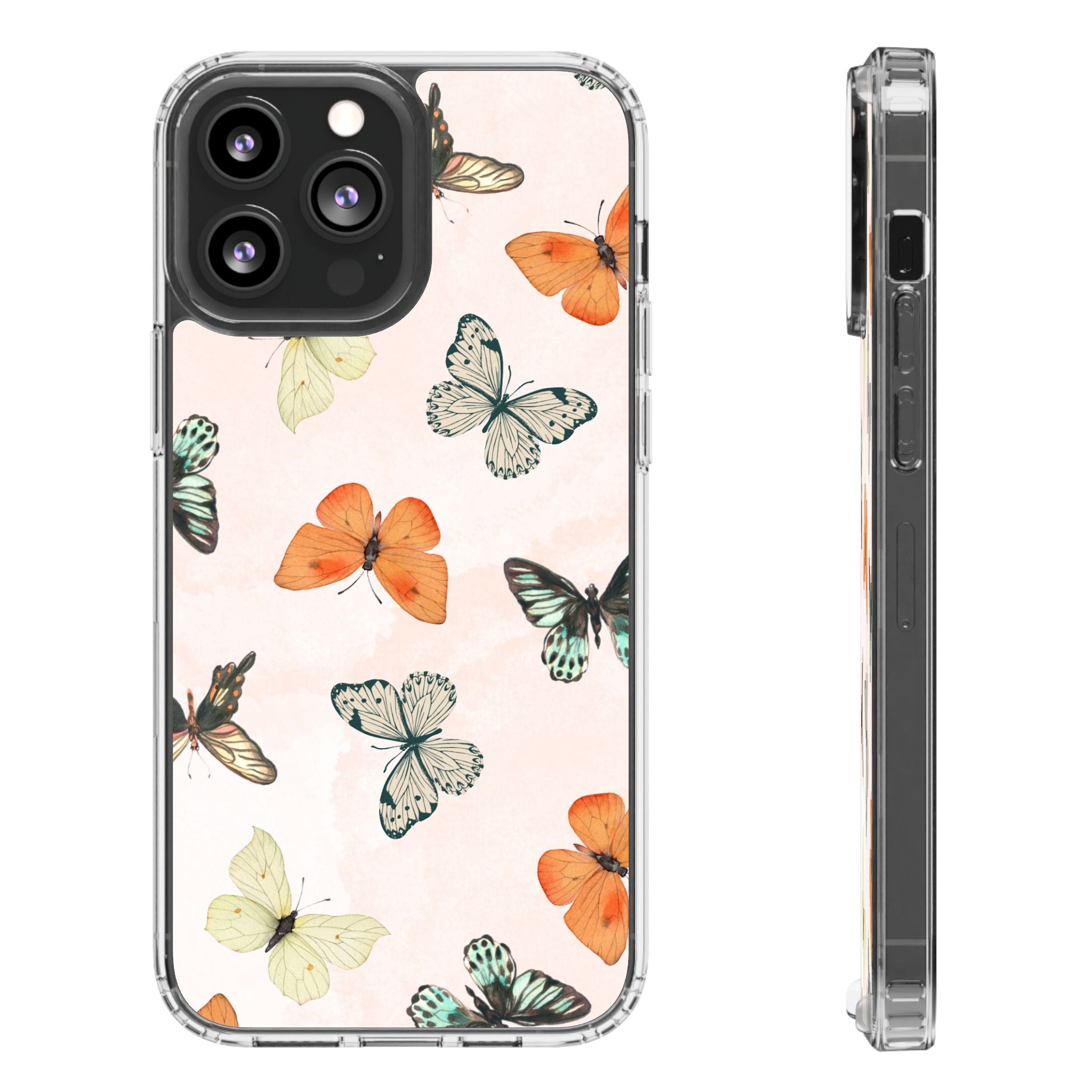 Butterfly Pattern Aesthetic Phone Case – Slim Lightweight Protective Cover, Cute Colorful Design for Women & Girls