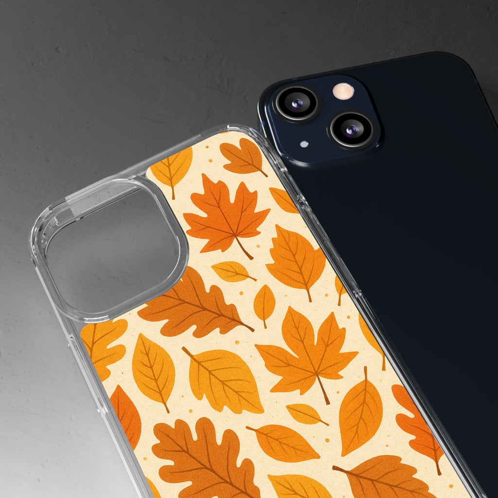 Autumn-Inspired Clear Phone Case | Fall Leaves Design | iPhone, Samsung, Seasonal Gift, Nature Lovers, Phone Accessory
