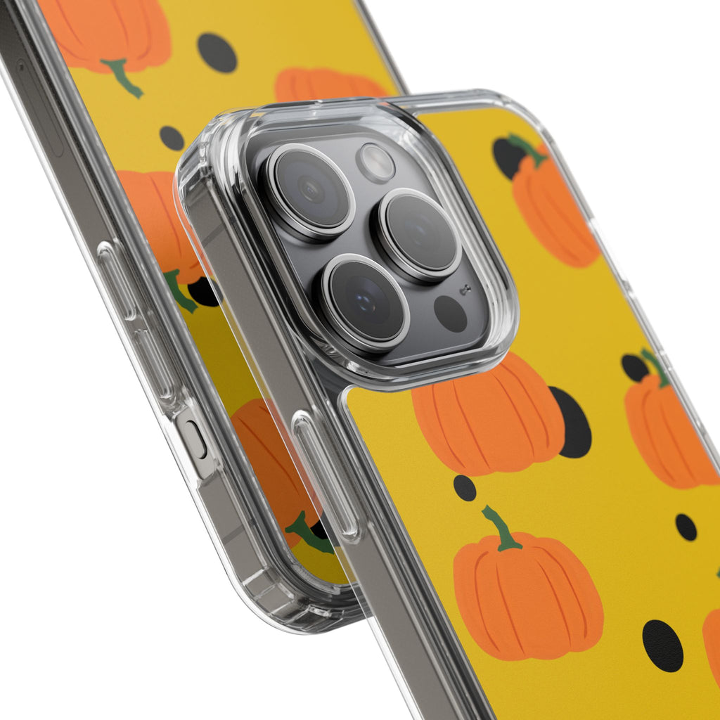 Pumpkin Clear Phone Case for Fall, Cute Pumpkin Phone Cover, Autumn Vibe Clear Case, Halloween Gift, Seasonal Accessories