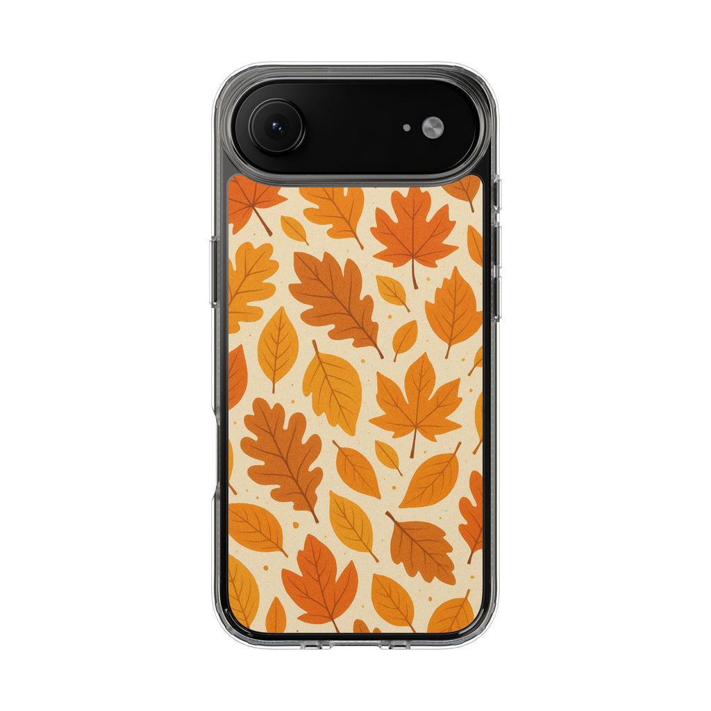 Autumn-Inspired Clear Phone Case | Fall Leaves Design | iPhone, Samsung, Seasonal Gift, Nature Lovers, Phone Accessory