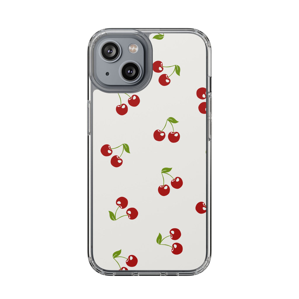 Cute Cherry Pattern Phone Case – Kawaii Red Fruit Design, Slim Protective Cover for iPhone & Samsung
